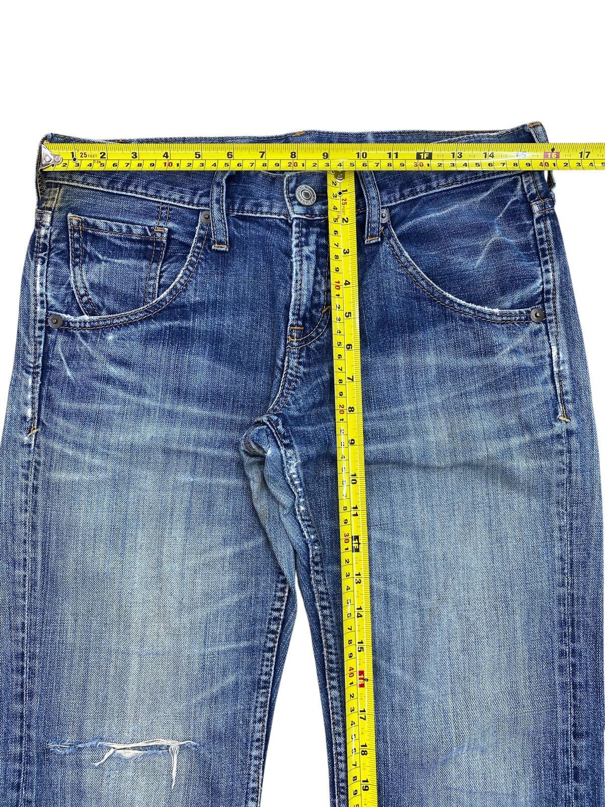 Japanese Brand Japanese Brand Blue Wash Distress Style Flare Jeans Size US 32 / EU 48 - 7 Thumbnail