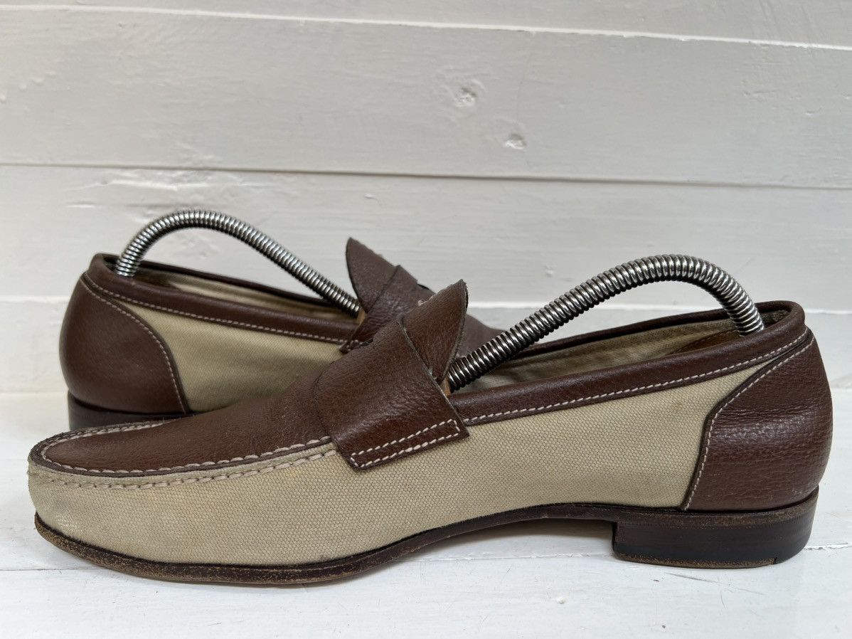 Prada Prada Men's Business Shoes Brown Leather Penny Loafers Size US 7 / EU 40 - 9 Thumbnail