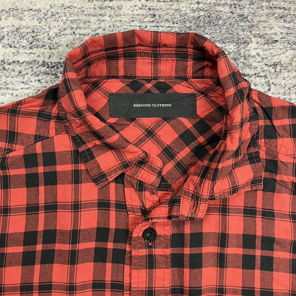 Beauty Beast × Japanese Brand Resound Clothing raw hem plaid shirt Size US M / EU 48-50 / 2 - 8 Thumbnail