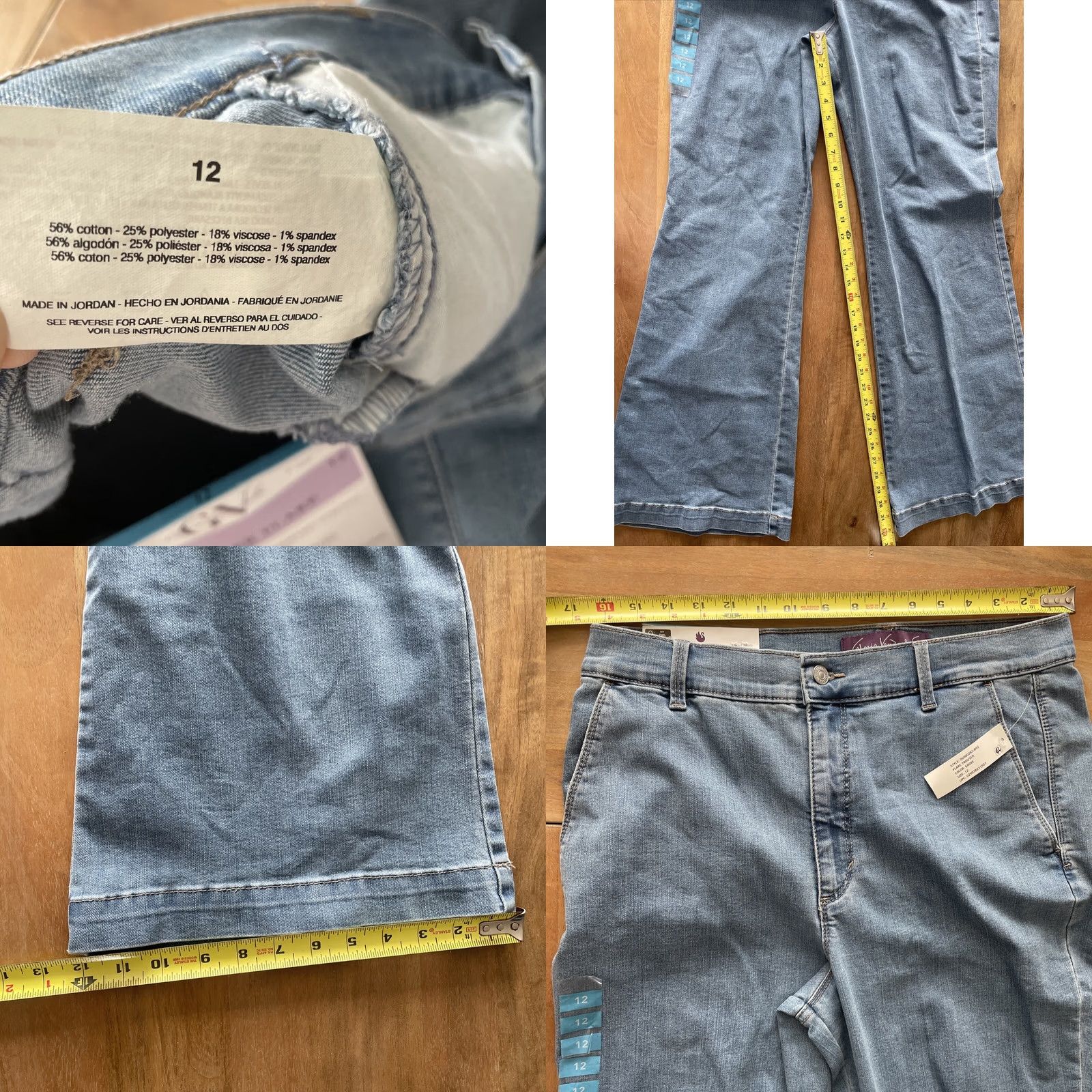 Gloria Vanderbilt Gloria Vanderbilt Jeans Flare High Rise Blue Denim Trouser Size 12 33x33 Hippie Boho Size 34" / US 12 / IT 48 - 8 Thumbnail