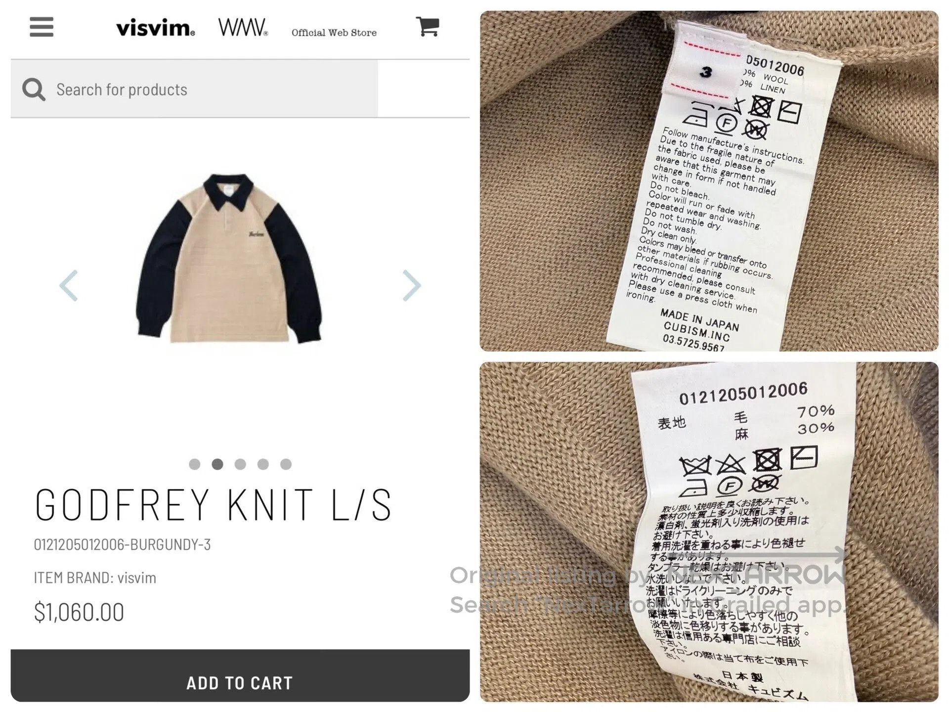 Visvim VISVIM 22ss GODFREY KNIT L/S. Size US L / EU 52-54 / 3 - 7 Thumbnail