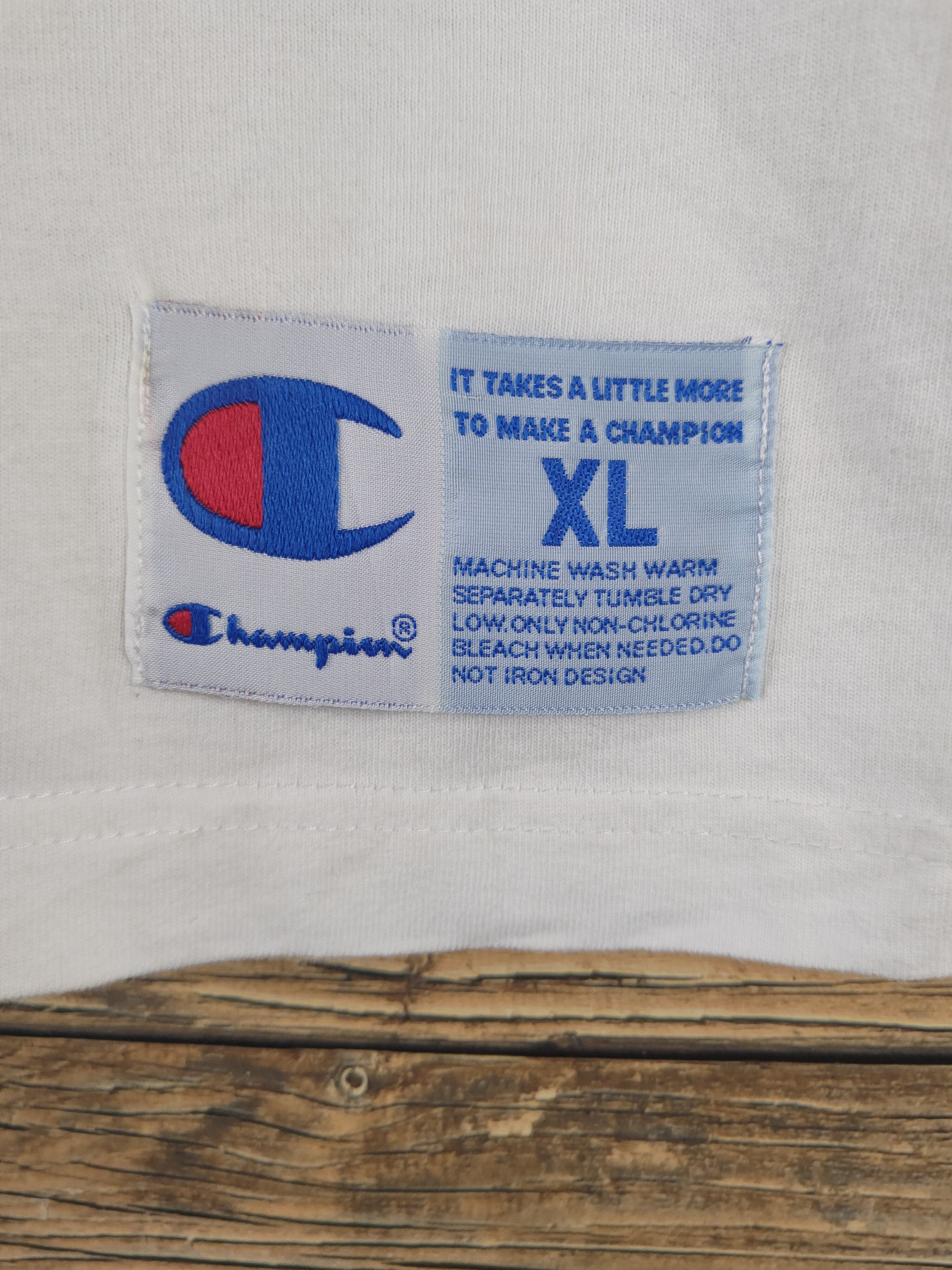 Champion DL Champion White Short Sleeve T-shirt #2749 Size US XL / EU 56 / 4 - 5 Thumbnail