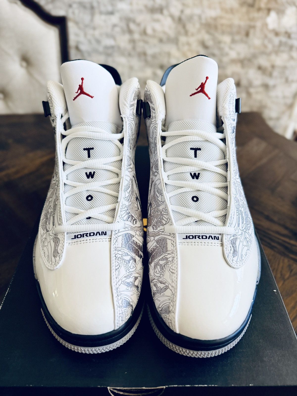 Jordan Brand Jordan Air Jordan Dub Zero White Cement Sneakers 311046-105 Size US 10 / EU 43 - 7 Thumbnail