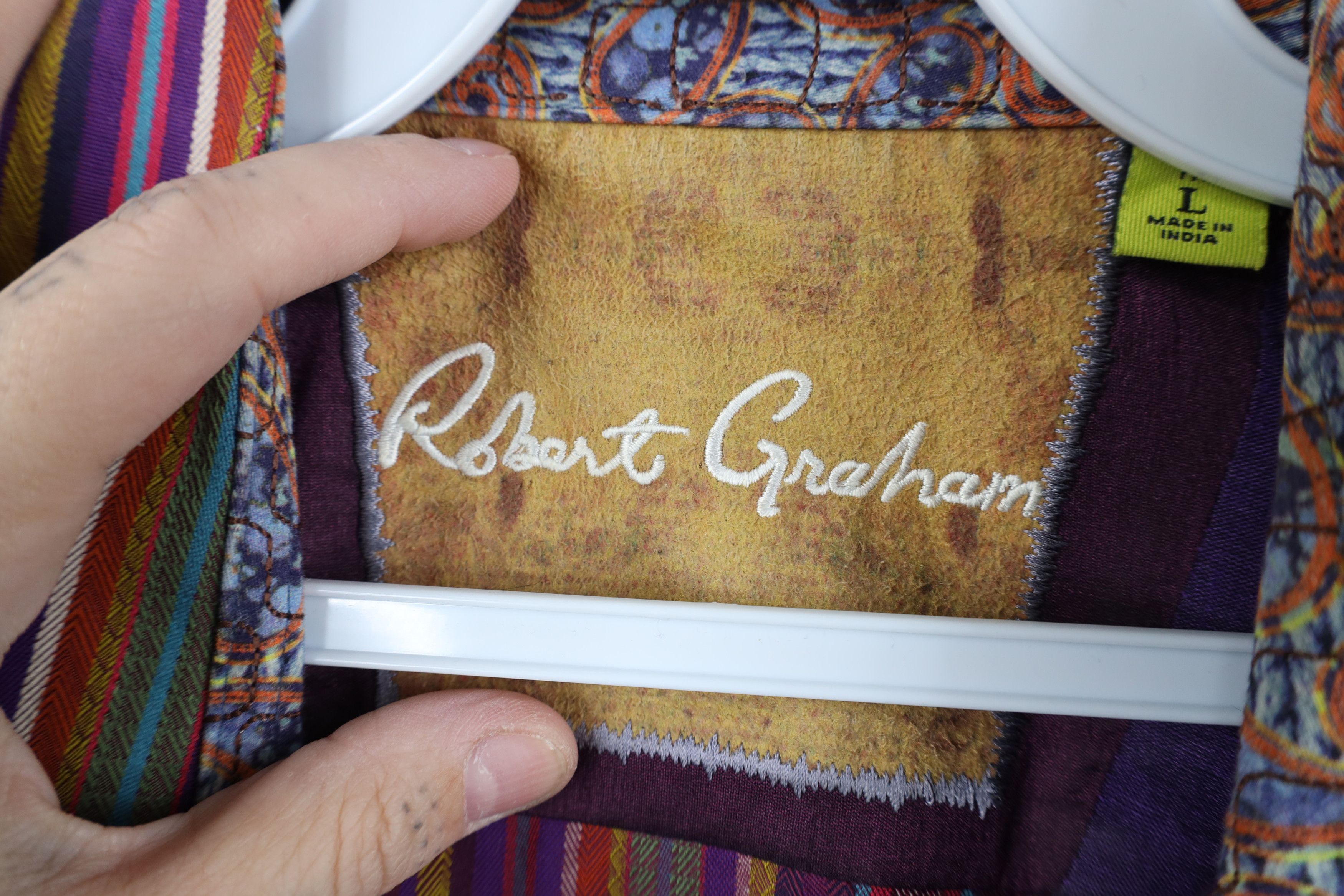 Robert Graham Robert Graham Cuff Rainbow Striped Collared Button Shirt Size US L / EU 52-54 / 3 - 8 Thumbnail