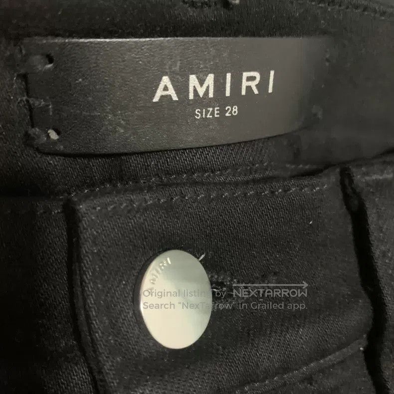 Amiri Amiri Slightly waxed piebald leather denim pants Size US 28 / EU 44 - 3 Thumbnail
