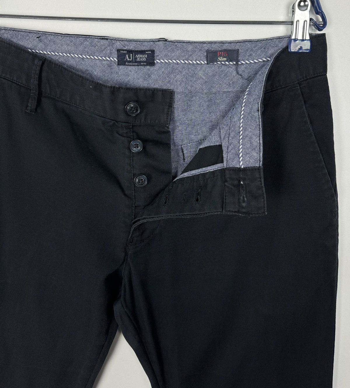 Armani Armani Jeans Slim Fit PS15 Navy Cotton Pants Size US 32 / EU 48 - 7 Thumbnail
