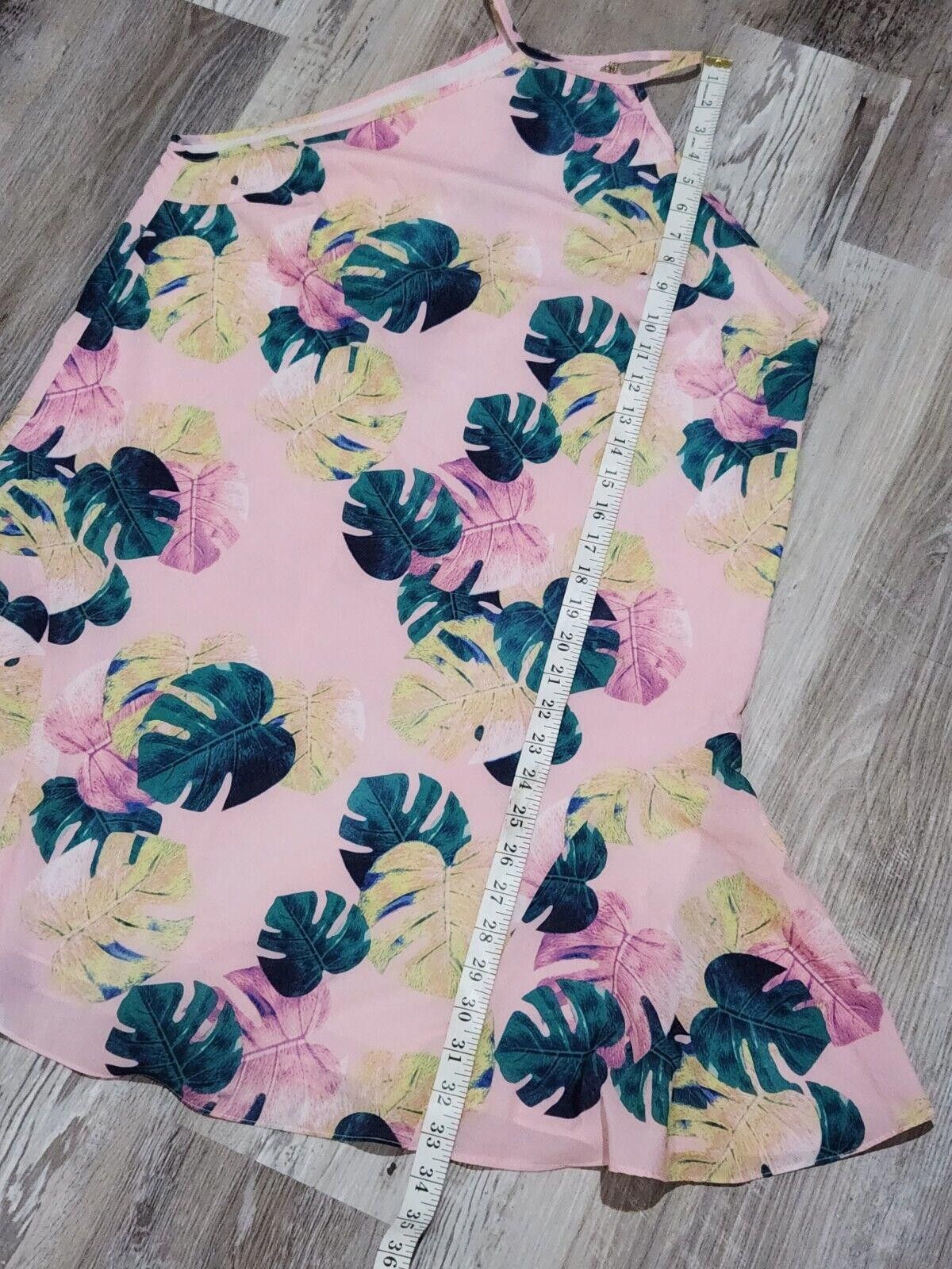 Designer Whitney Eve Dress Size 10 Pink Tropical monstera Size L / US 10 / IT 46 - 5 Thumbnail