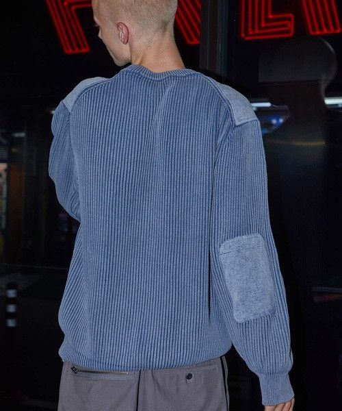 Number (N)ine Number nine VINTAGE DYE BLEACH MILITARY RIB KNIT sweater Size US XL / EU 56 / 4 - 4 Thumbnail