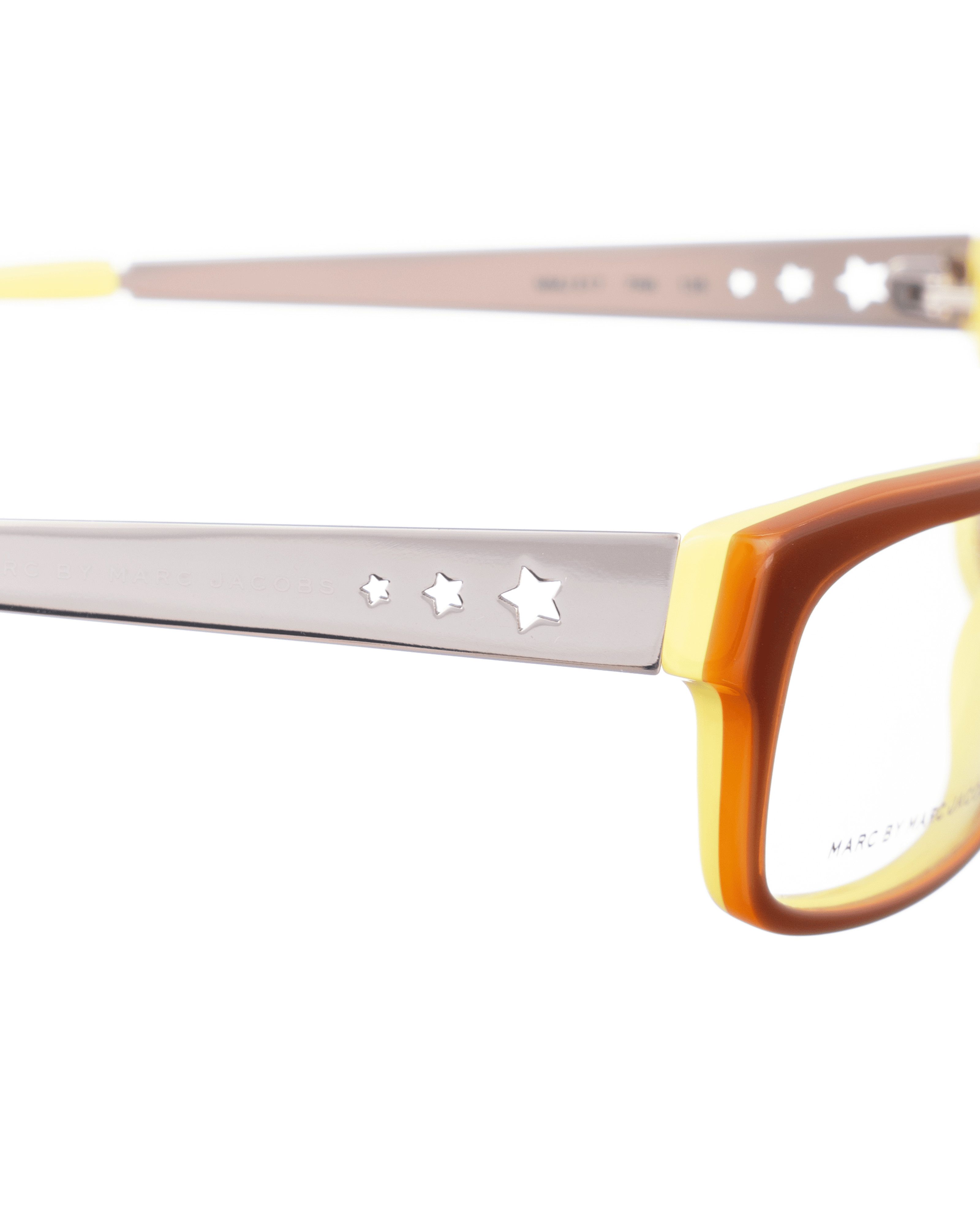 Marc by Marc Jacobs Marc by Marc Jacobs 00s Brown and Toxic Yellow Glasses Size ONE SIZE - 3 Thumbnail