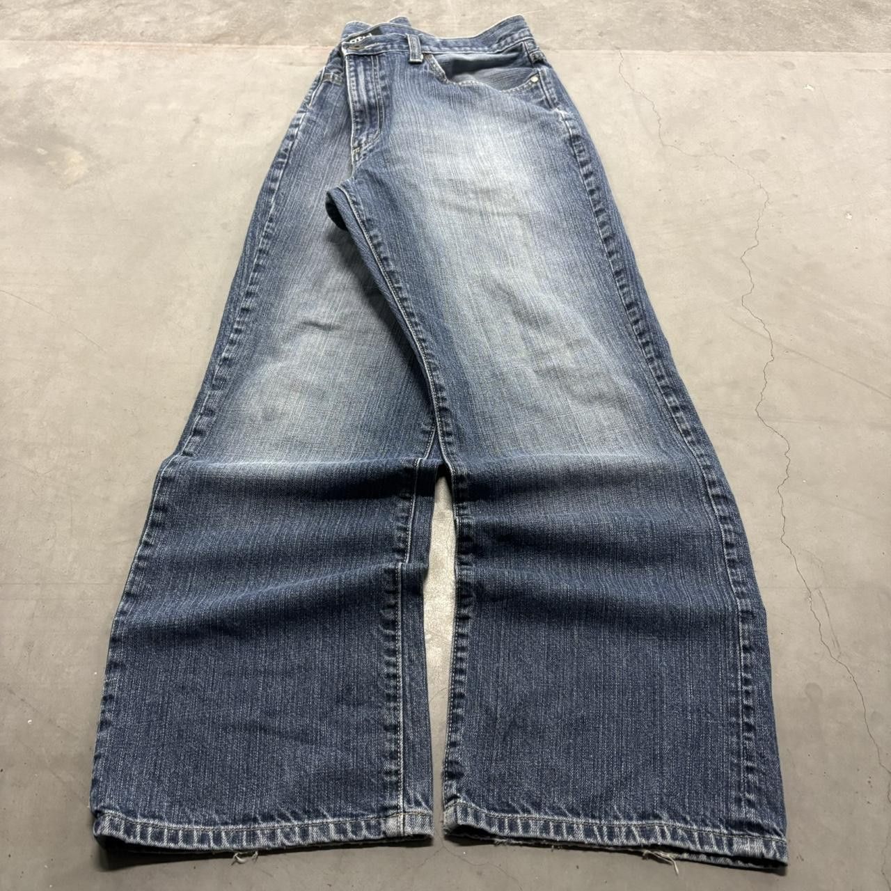 Apt. 9 Crazy Vintage Y2K/2000s Baggy Wideleg Apt9 Dark Wash Skater Streetwear Denim Jeans! Size US 36 / EU 52 - 3 Thumbnail