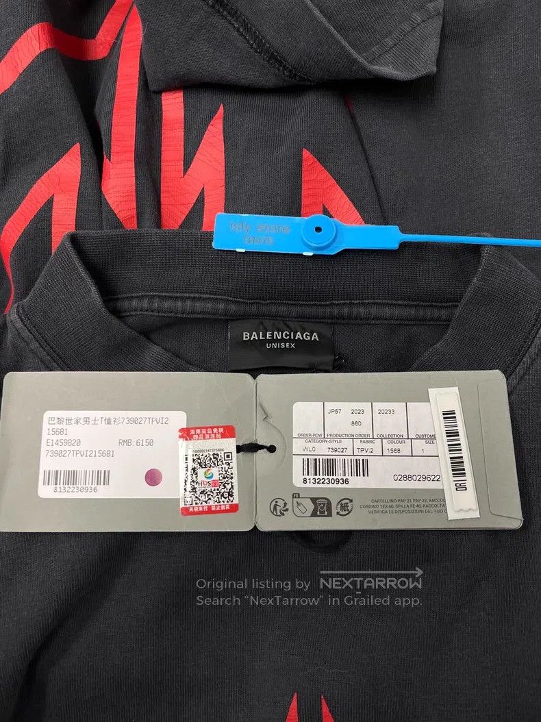 Balenciaga Balenciaga Letter Printed Crewneck Pullover Long Sleeve Sw Size US S / EU 44-46 / 1 - 5 Thumbnail