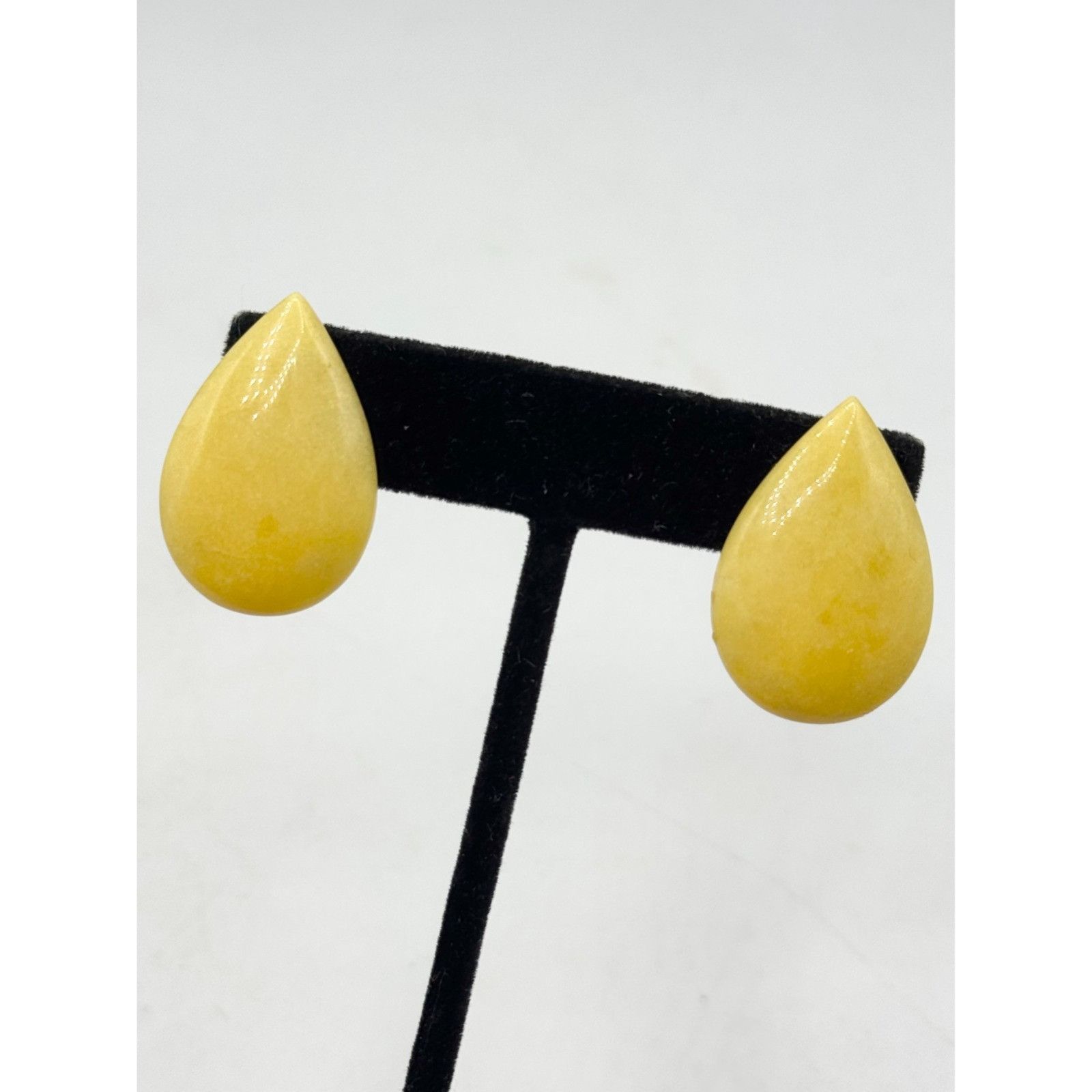 Vintage Vintage yellow stone teardrop earrings Size ONE SIZE - 3 Thumbnail