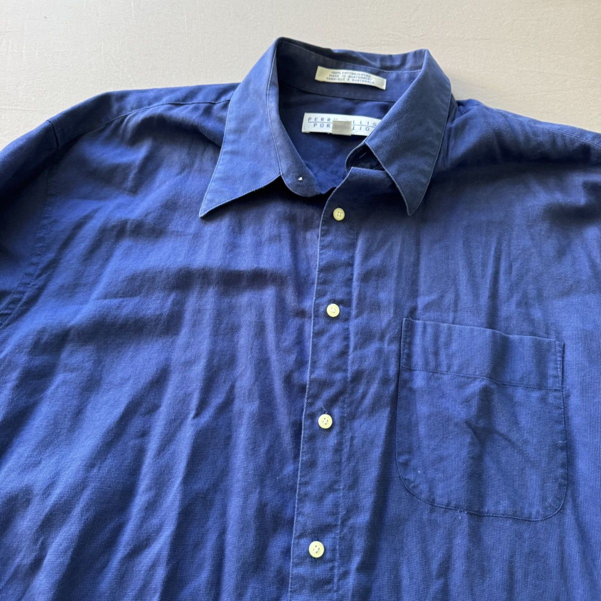 Perry Ellis Vintage Perry Ellis Portfolio Cotton Button Up Shirt Size US XL / EU 56 / 4 - 5 Thumbnail