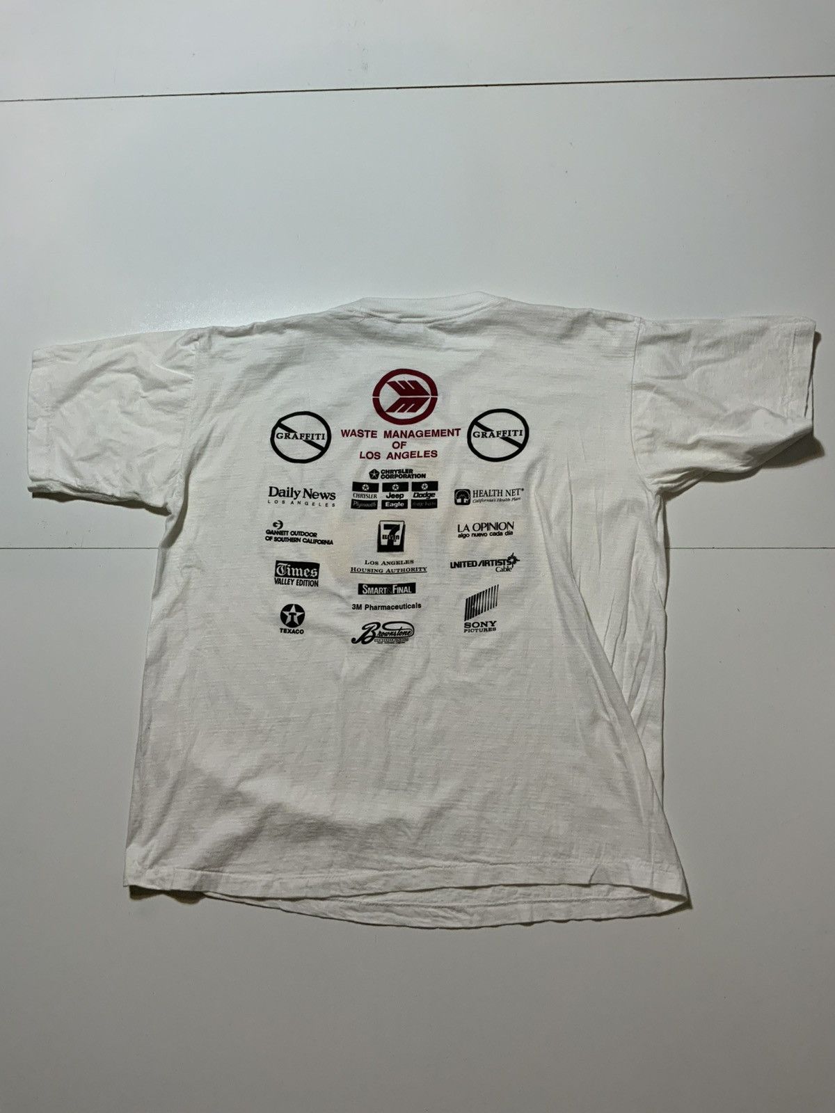 Vintage Vintage 1994 Los Angeles Police LAPD Single Stitch T-Shirt Size US XL / EU 56 / 4 - 3 Thumbnail