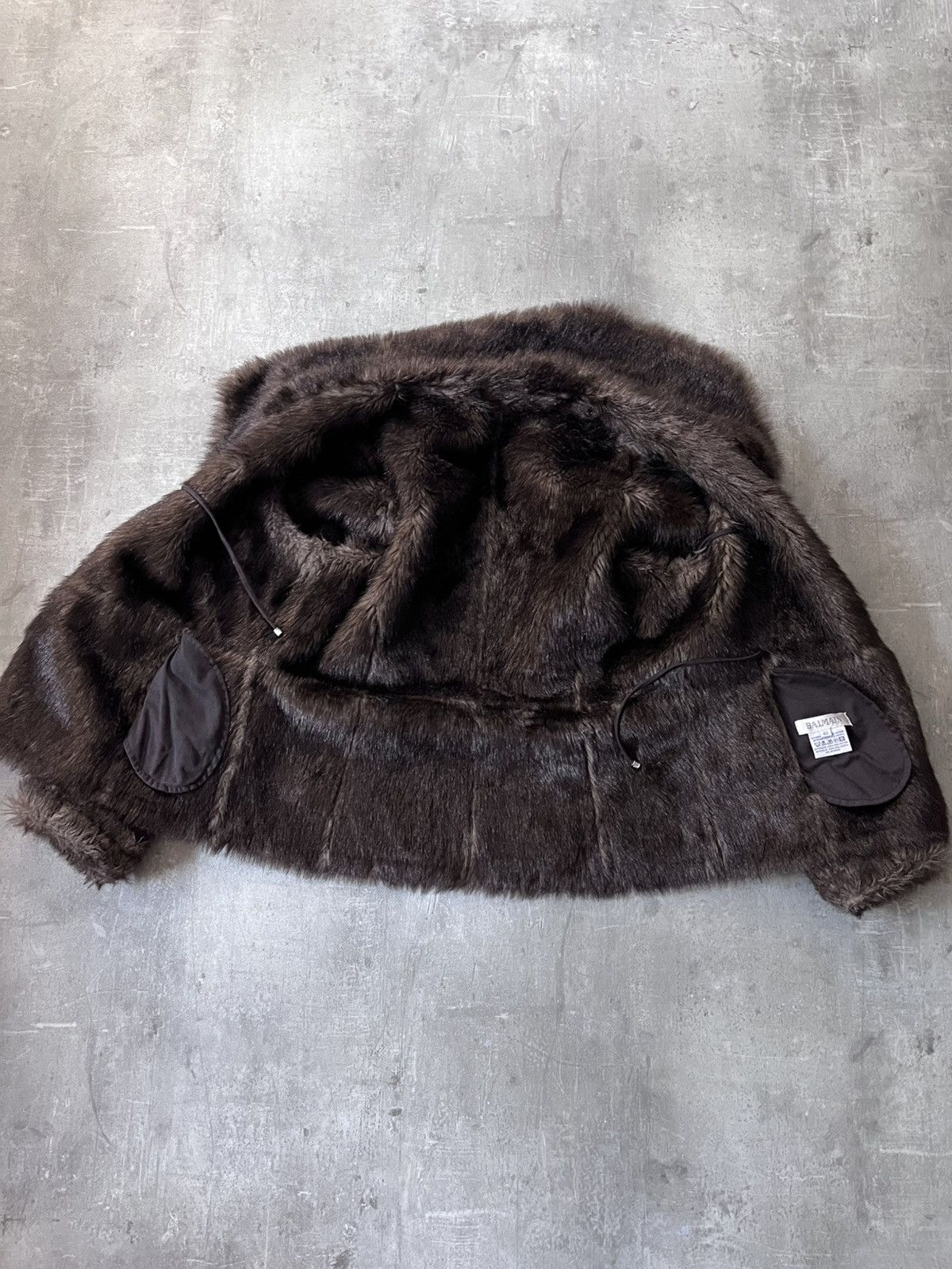 Balmain Balmain faux fur brown jacket women 00s Size L / US 10 / IT 46 - 13 Thumbnail