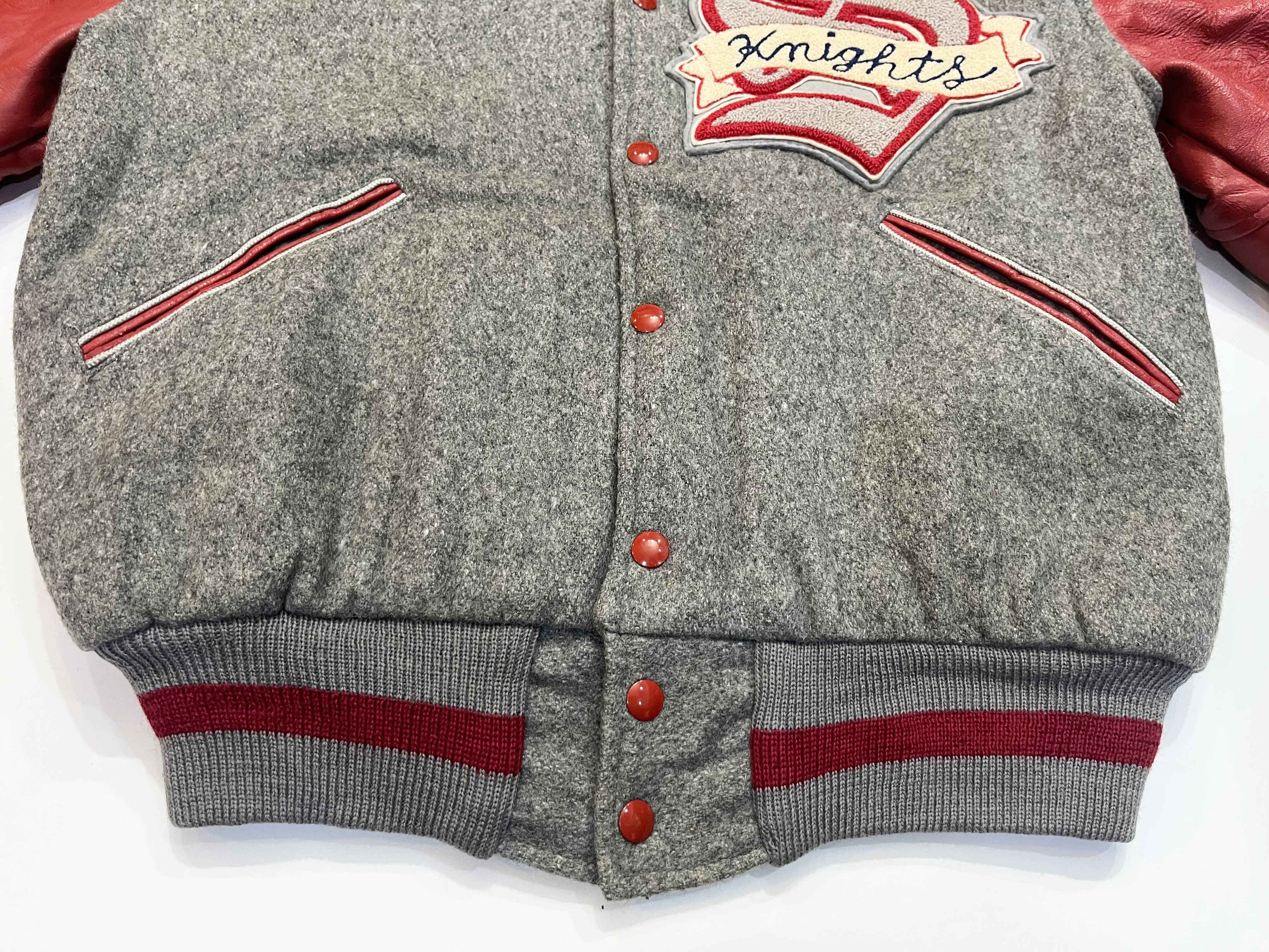 Other Vintage Catch Ball Silver Knights Leather Varsity Jacket Size US M / EU 48-50 / 2 - 6 Thumbnail