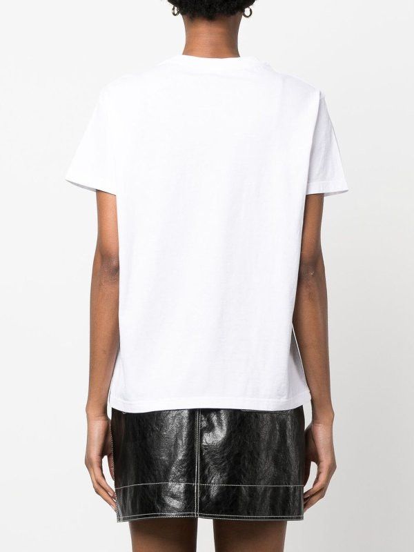 Chloe o1y0825 Short Sleeves T-Shirt in White Size XS / US 0-2 / IT 36-38 - 5 Thumbnail