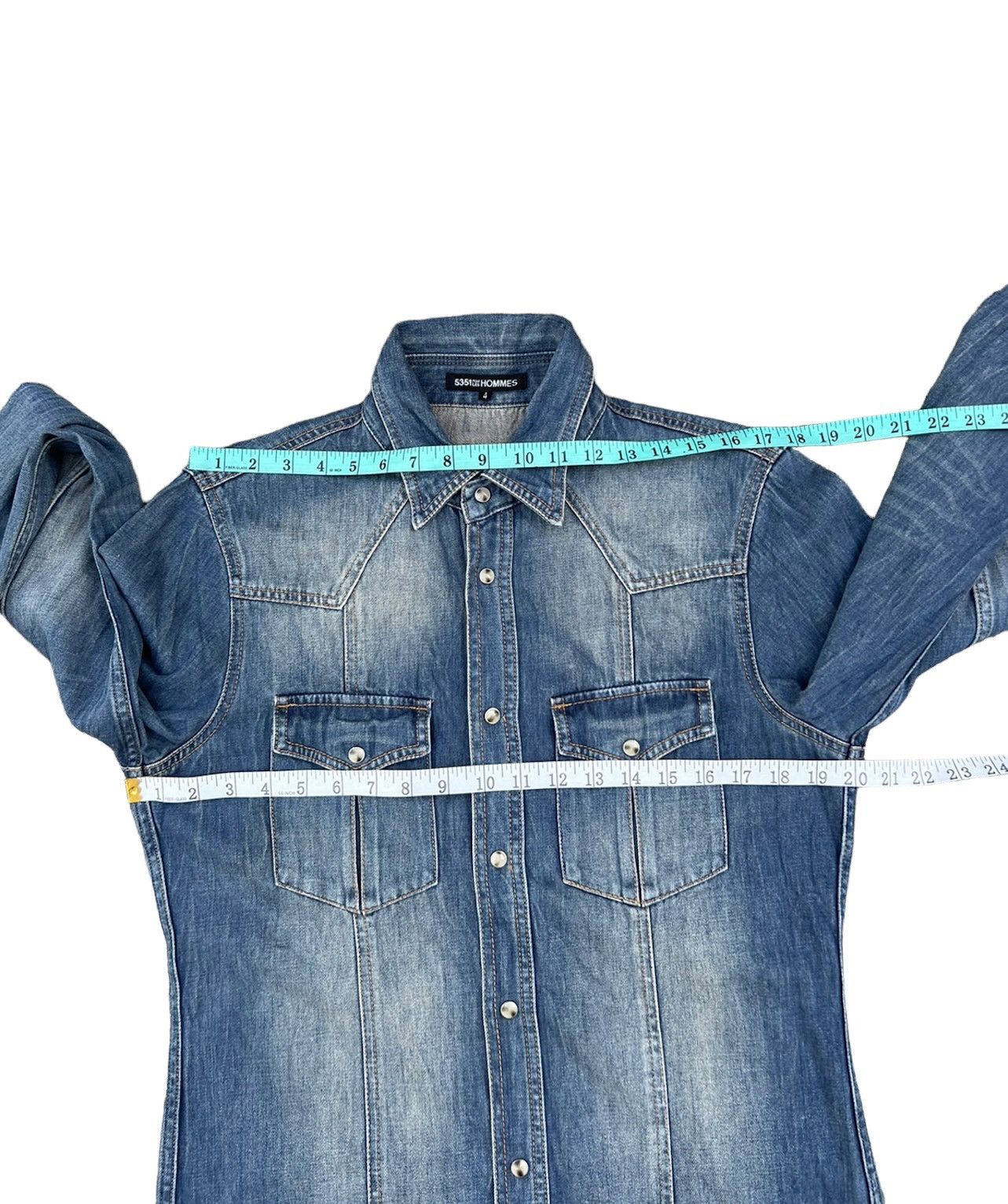 5351 POUR LES HOMMES 5351 Pour Les Homme Japan Denim Western Shirt Size US M / EU 48-50 / 2 - 3 Thumbnail