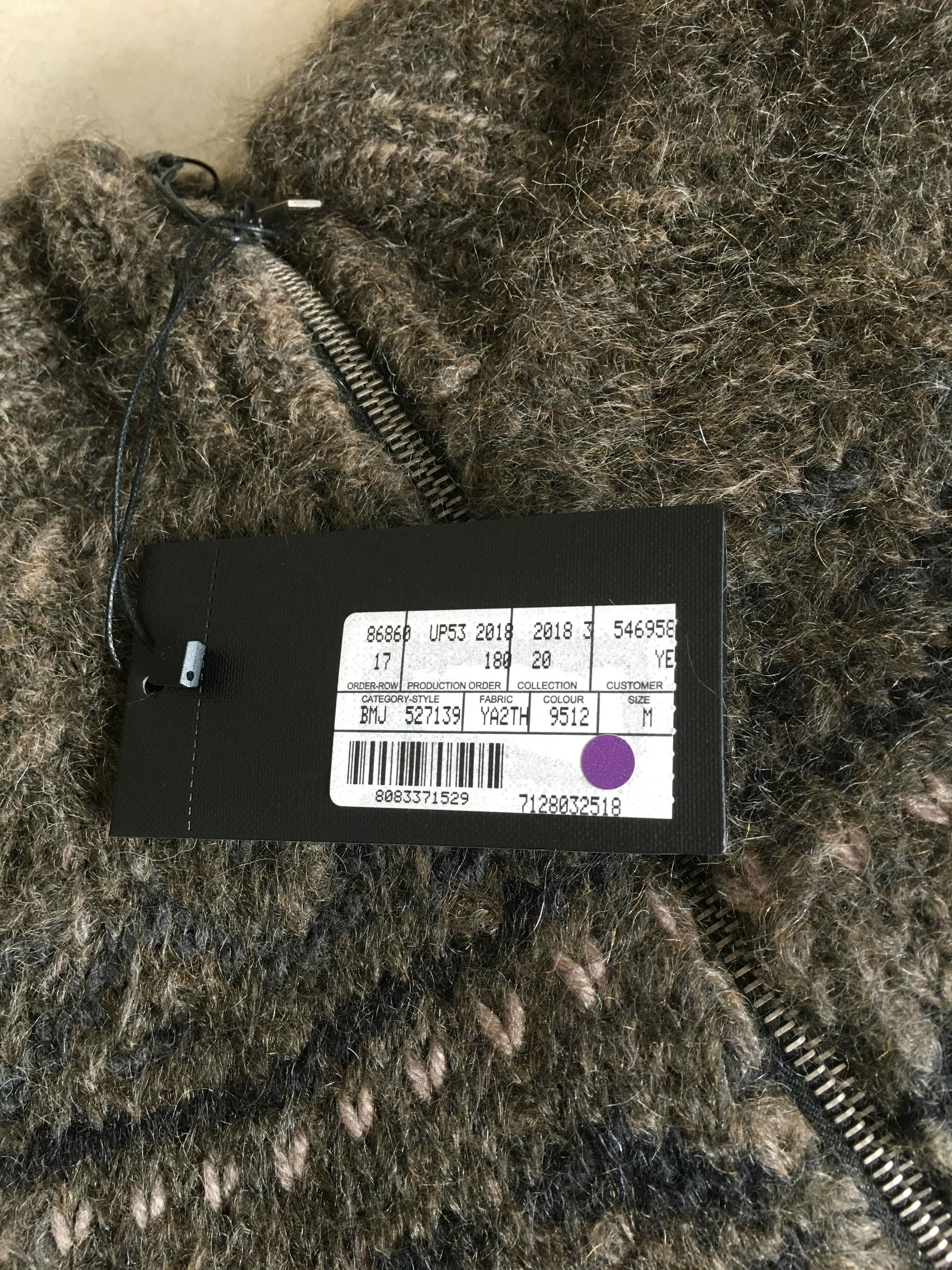 Saint Laurent Paris FW'18 Jacket Teddy Jacquard Knitted Size US M / EU 48-50 / 2 - 9 Thumbnail