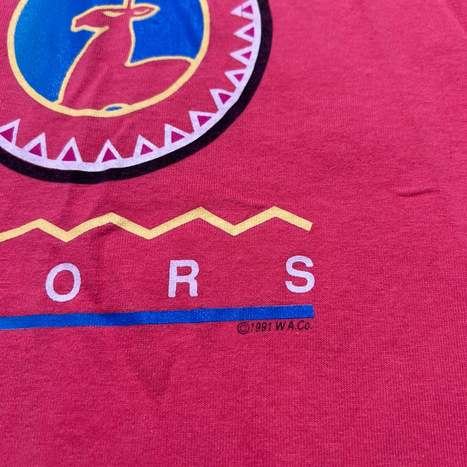 Vintage Vintage 90s Pink IOWA Outdoors Fishing Lake Graphic TShirt L Size US L / EU 52-54 / 3 - 3 Thumbnail