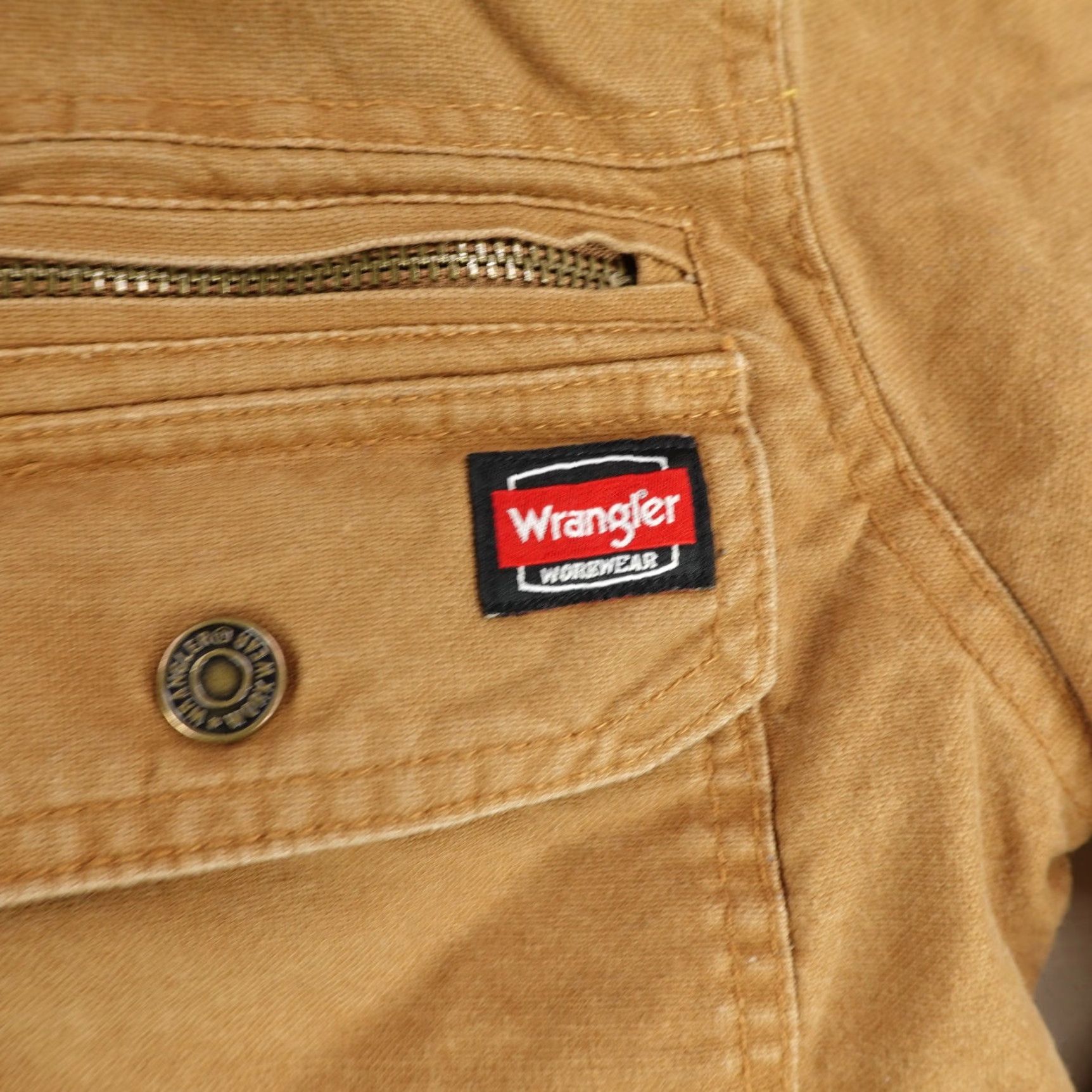 Wrangler Wrangler Jacket Mens Small Brown Diamond Quilt Lined Chore Barn Work Coat Hoodie Size US S / EU 44-46 / 1 - 4 Thumbnail