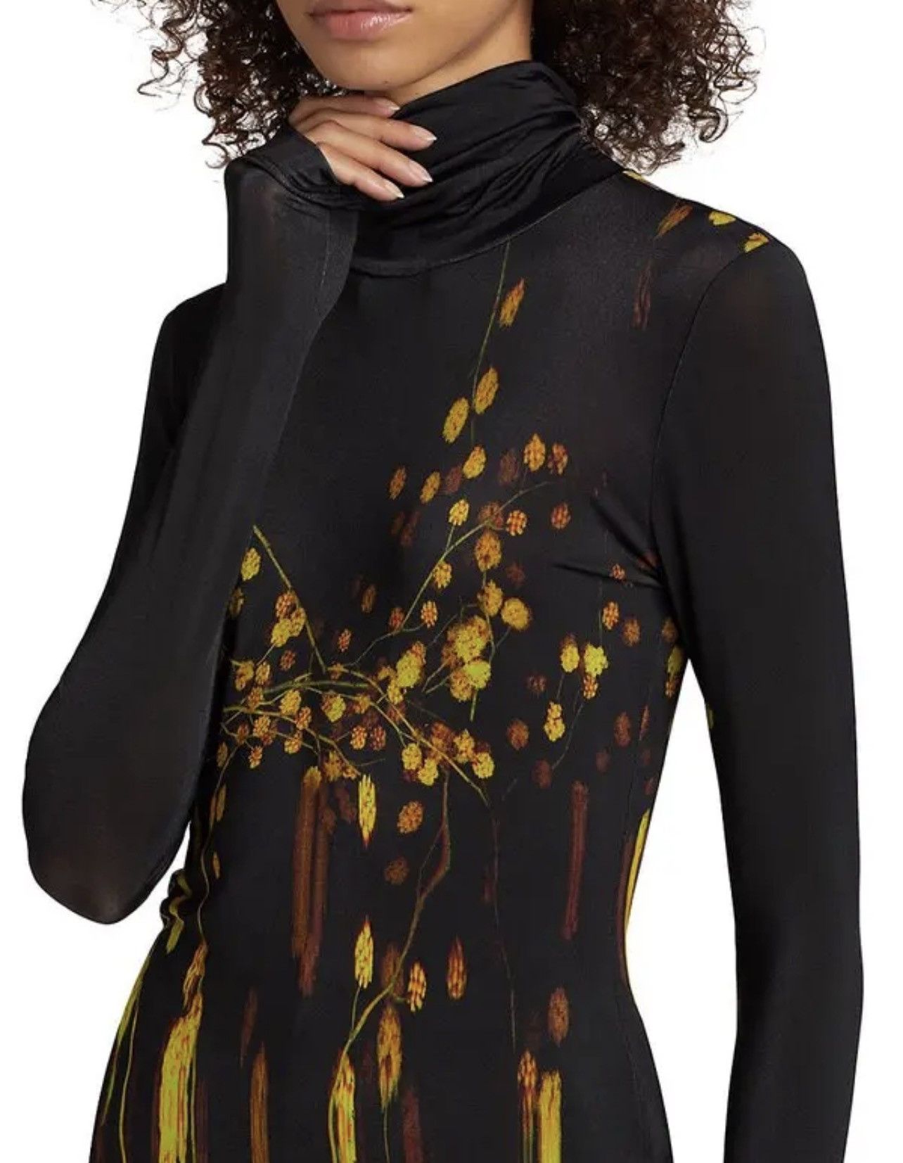 Prabal Gurung PRABAL GURUNG Women’s Abstract Floral Turtleneck Top size M Size M / US 6-8 / IT 42-44 - 3 Thumbnail