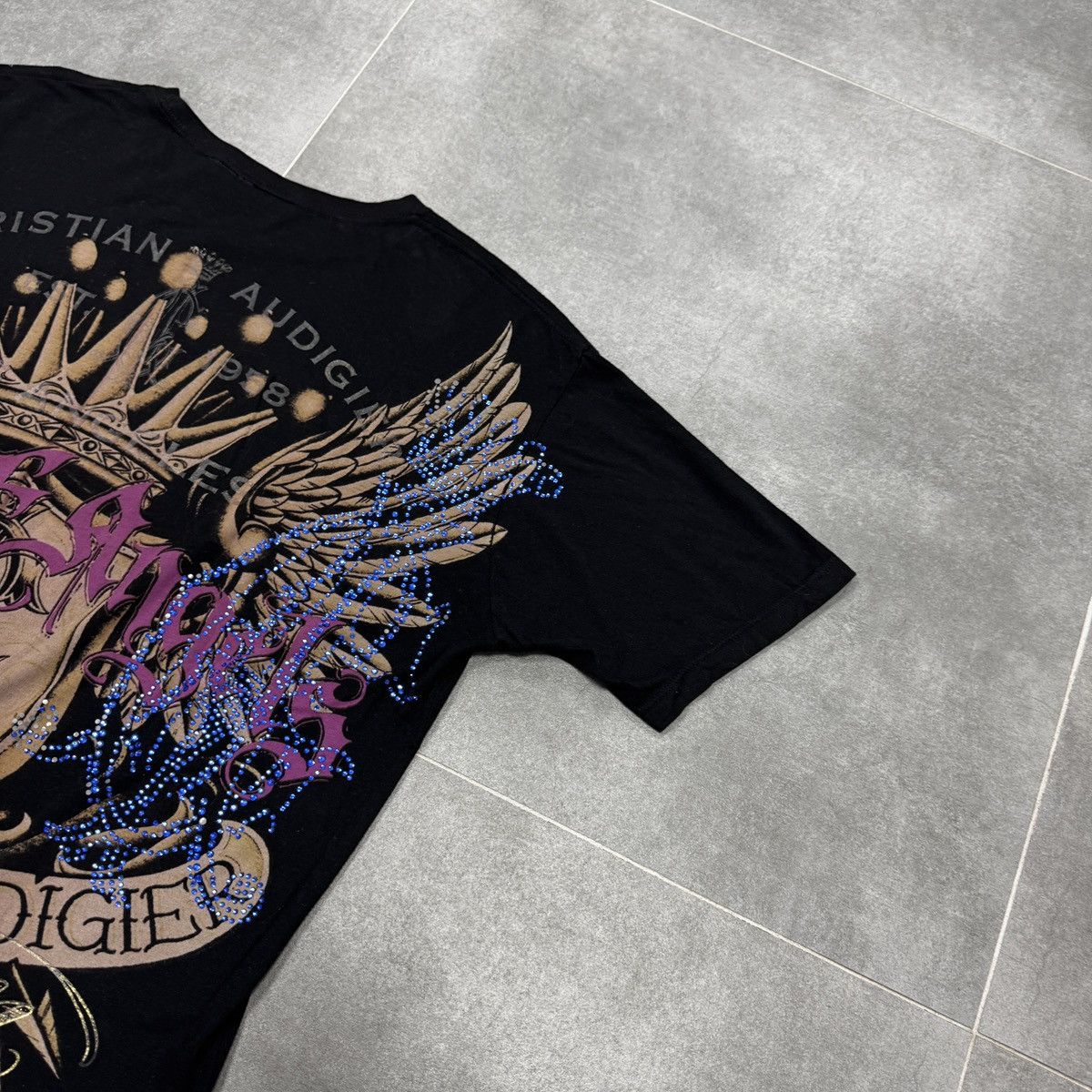 Christian Audigier Christian Audigier Los Angeles Skulls Crown Tattoo T-Shirt Size US L / EU 52-54 / 3 - 18 Thumbnail