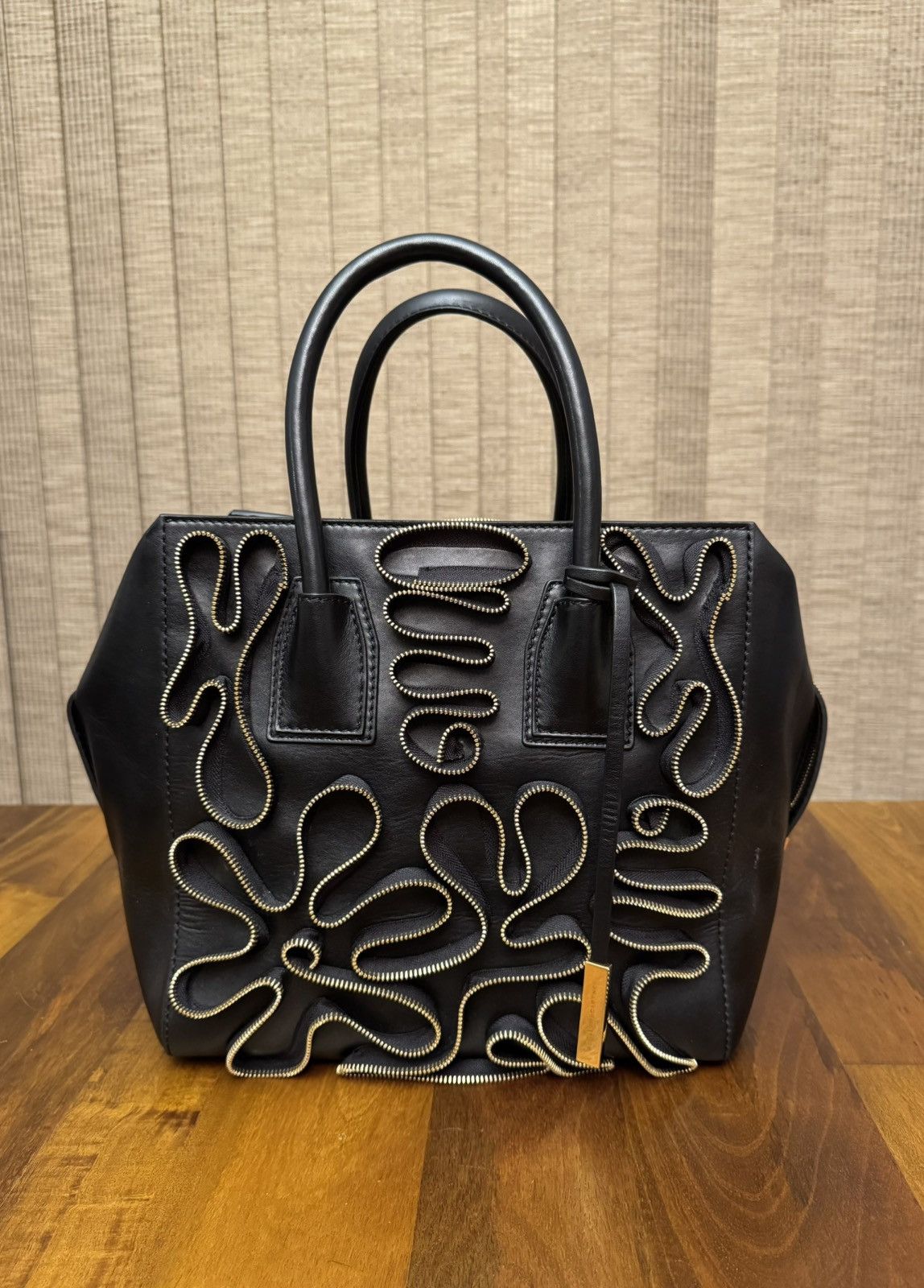 Stella McCartney STELLA MCCARTNEY Black Zipper Embellished Handle Bag Size ONE SIZE - 1 Thumbnail