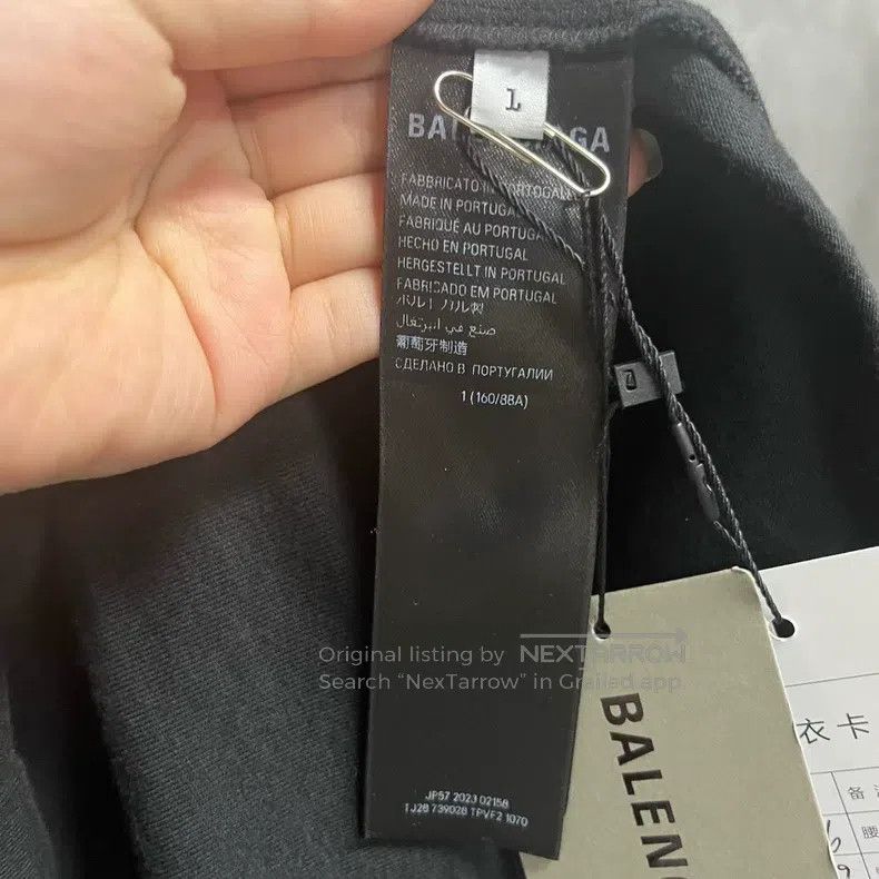 Balenciaga Balenciaga Black Letter Print Crew Neck Short Sleeve T-Shi Size US S / EU 44-46 / 1 - 3 Thumbnail