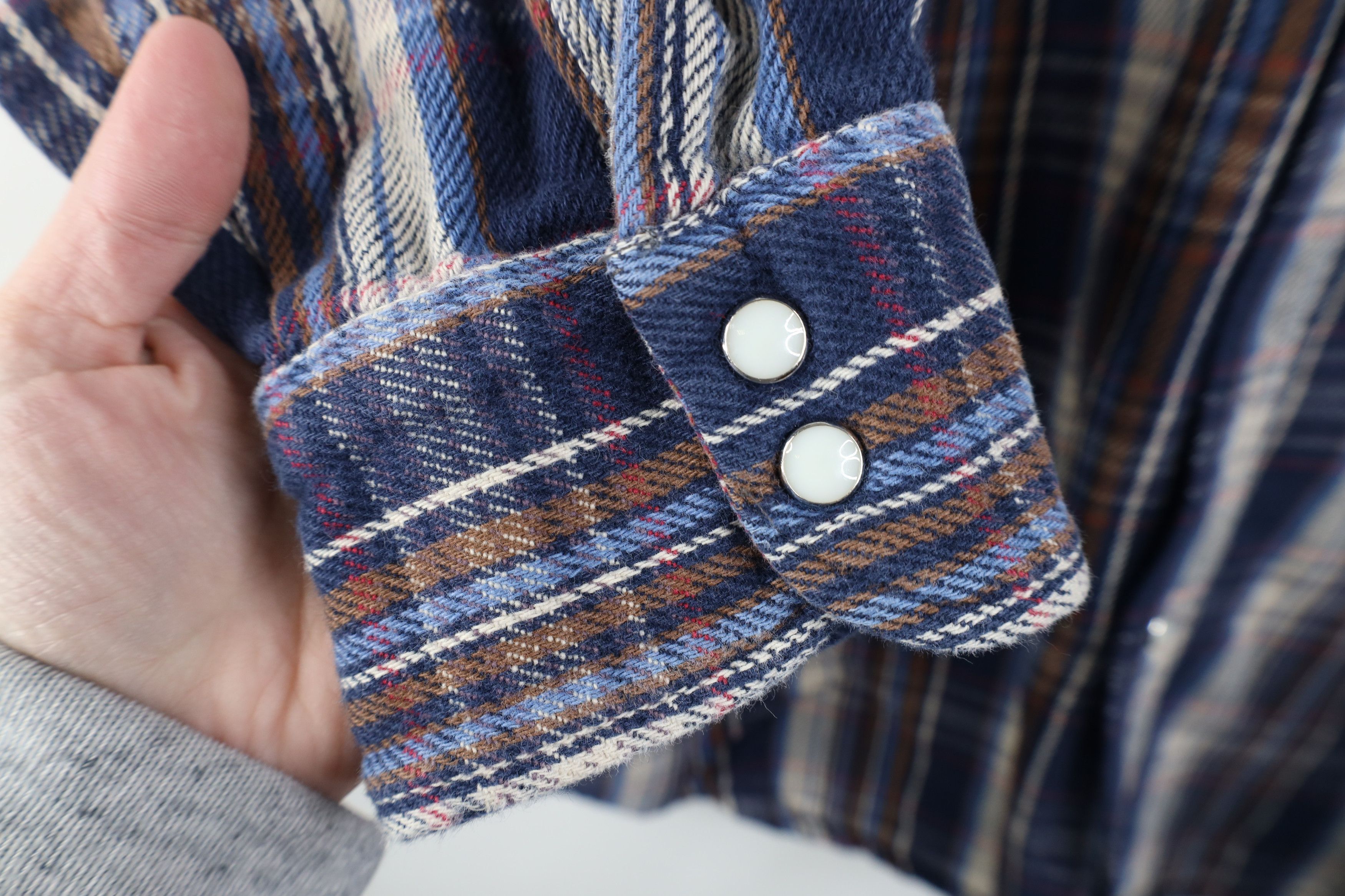 Vintage Vintage 90s Streetwear Flannel Western Snap Button Shirt USA Size US XL / EU 56 / 4 - 7 Thumbnail