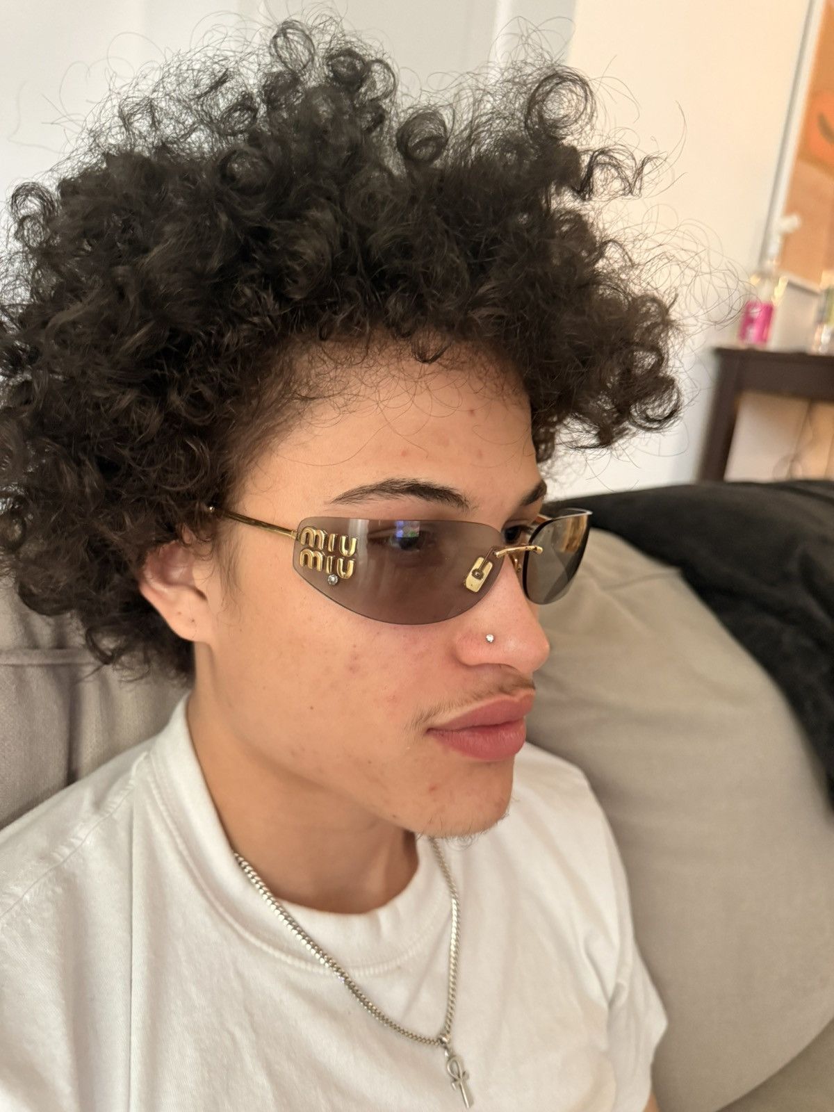 Miu Miu Miu miu wrap around sunglasses Size ONE SIZE - 4 Thumbnail