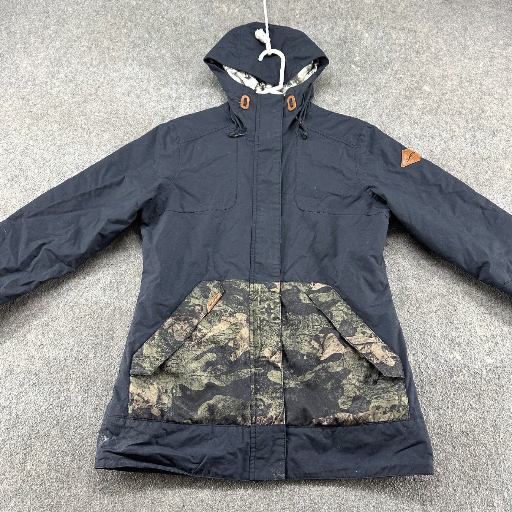 Dakine Dakine Jacket Womens M Black Hooded Full Zip Insulated Lined Polyester Rain Coat Womens 90s Rain Coat Hooded Down Lining Nylon Black Jacket M Dakine Size M / US 6-8 / IT 42-44 - 4 Thumbnail