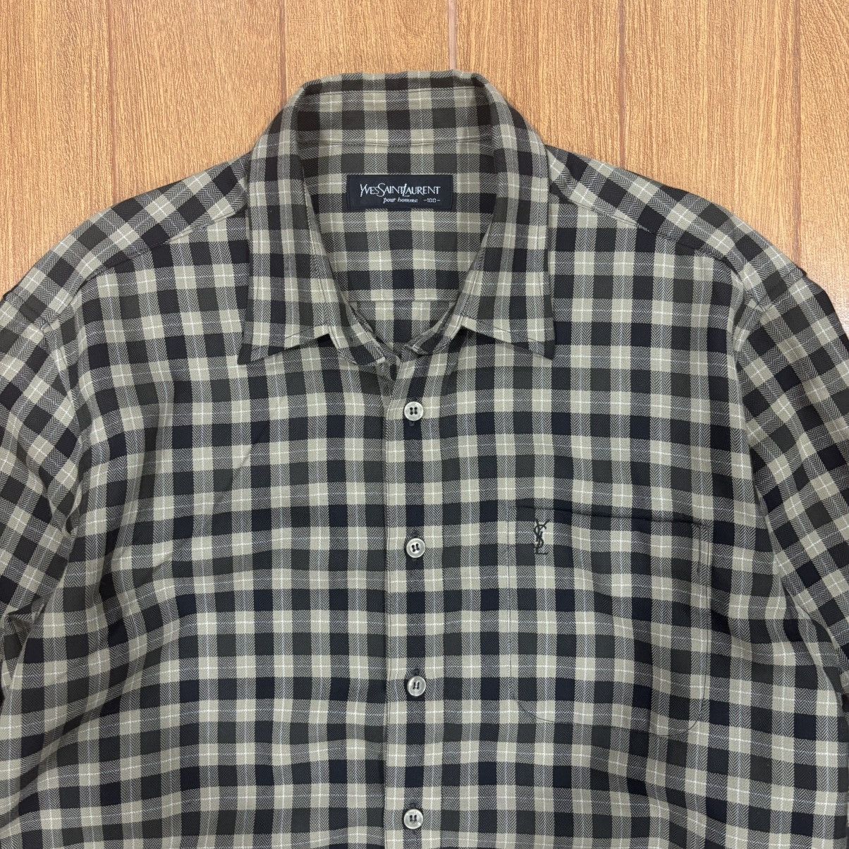 Yves Saint Laurent Vintage Yves Saint Laurent Plaid Shirt Size US M / EU 48-50 / 2 - 3 Thumbnail