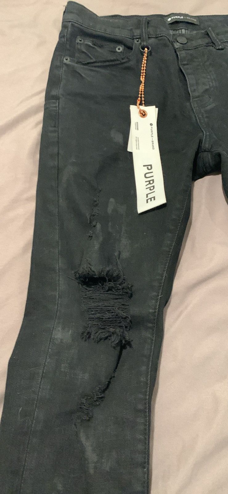 Purple Brand Purple Jeans Black Oil spill Size US 31 - 2 Thumbnail