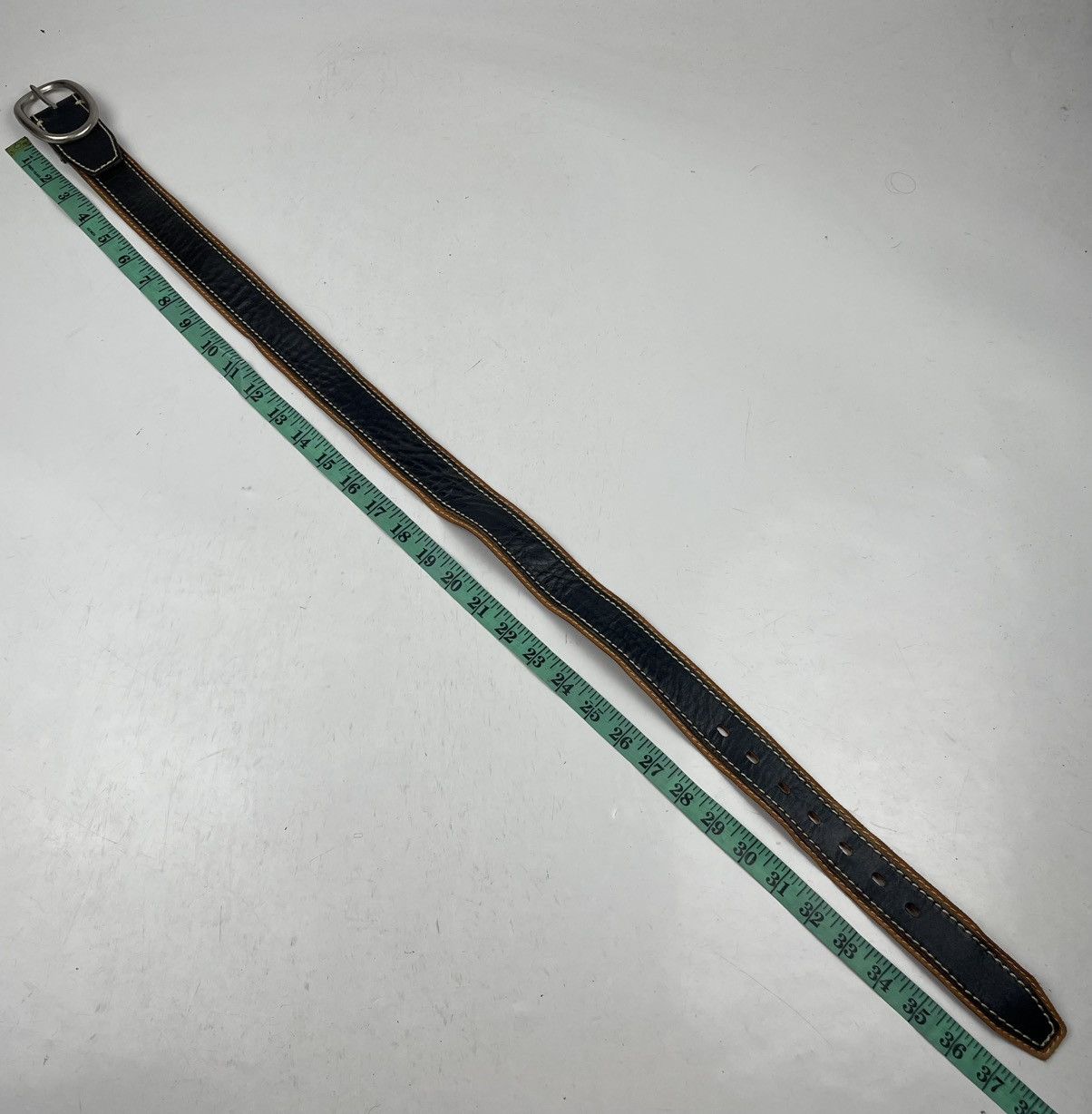 Japanese Brand × Seditionaries rare design two layer leather belt tc39 Size 32 - 3 Thumbnail