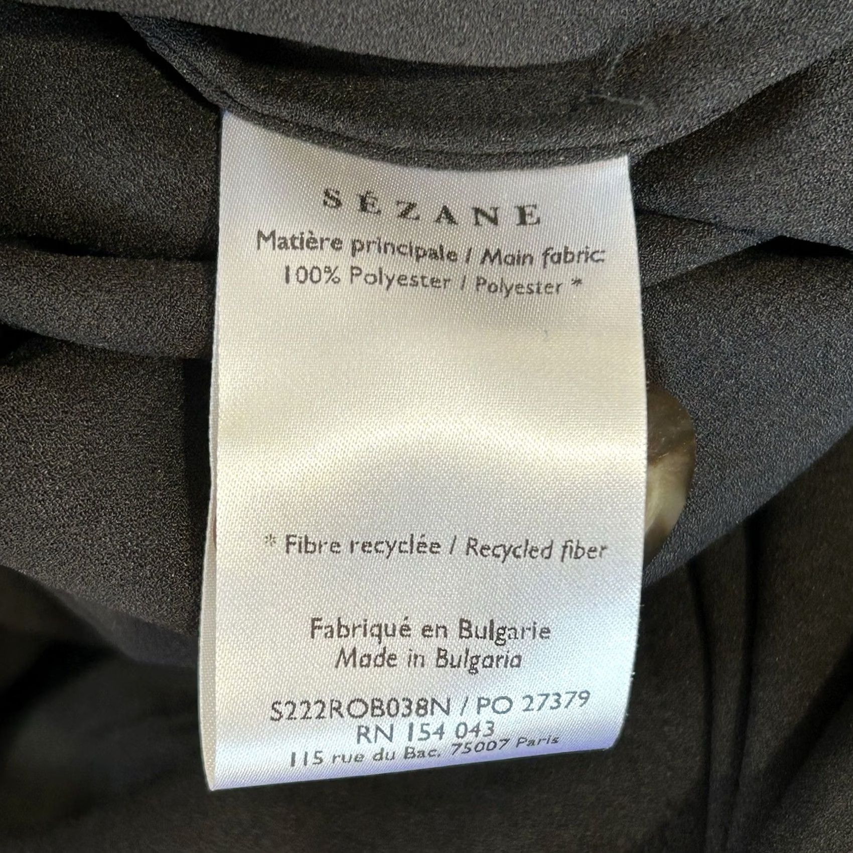 Vintage VINTAGE Sézane Sadie Mini Shirt Dress Black Long Sleeve Women 38 (Styled for Work, Casual, Bohemian) Womens Size XS / US 0-2 / IT 36-38 - 6 Thumbnail