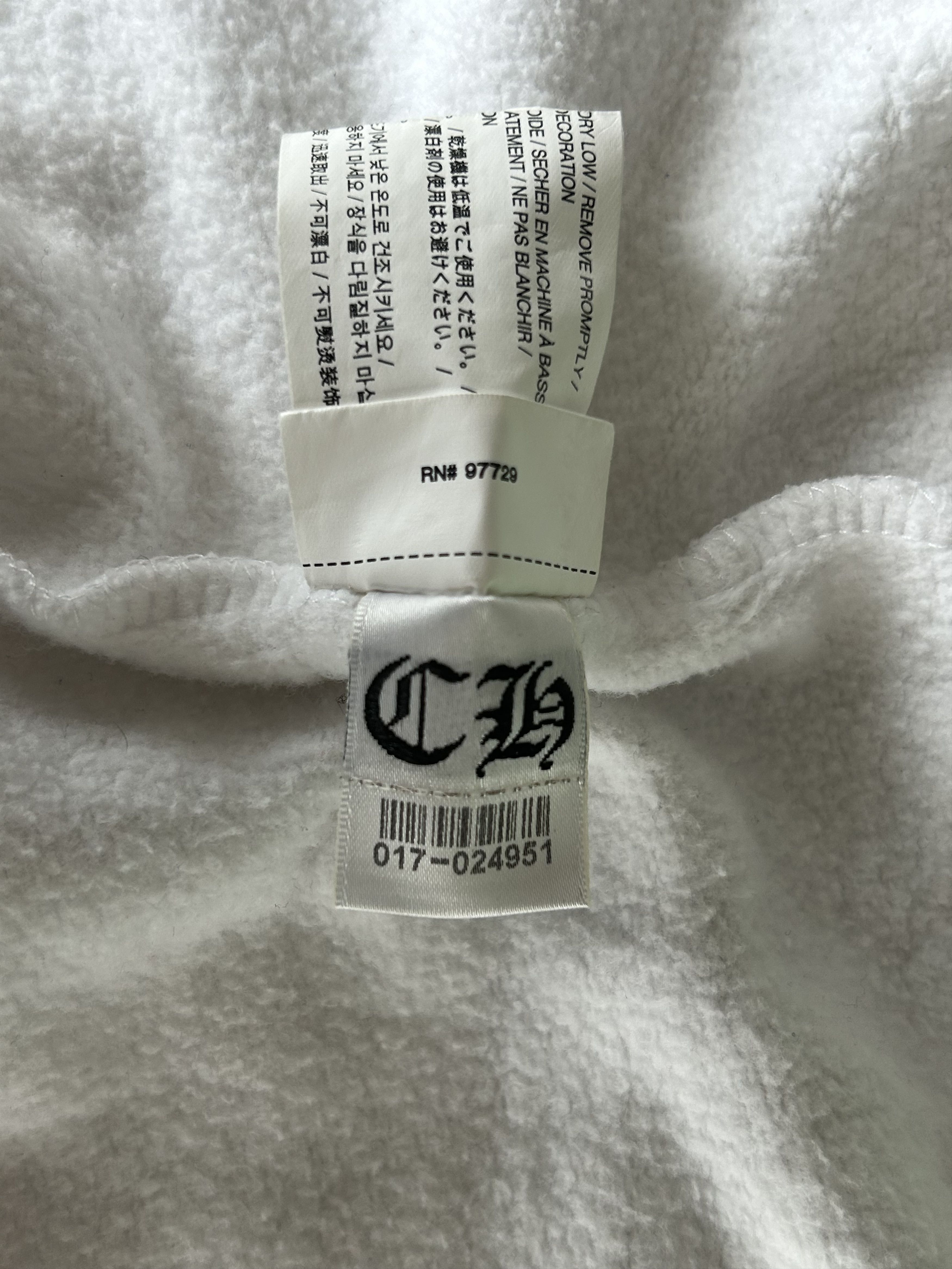 Chrome Hearts White & Black Rolling Stones Horseshoe Logo Zip Up Hoodie Size US L / EU 52-54 / 3 - 7 Thumbnail