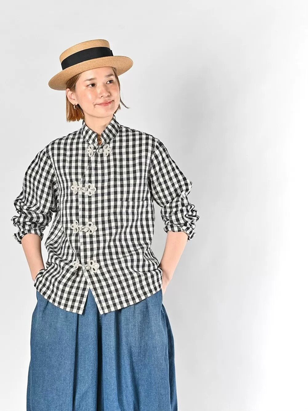 45rpm Linen New Chinese Style Shirt Size M / US 6-8 / IT 42-44 - 1 Thumbnail