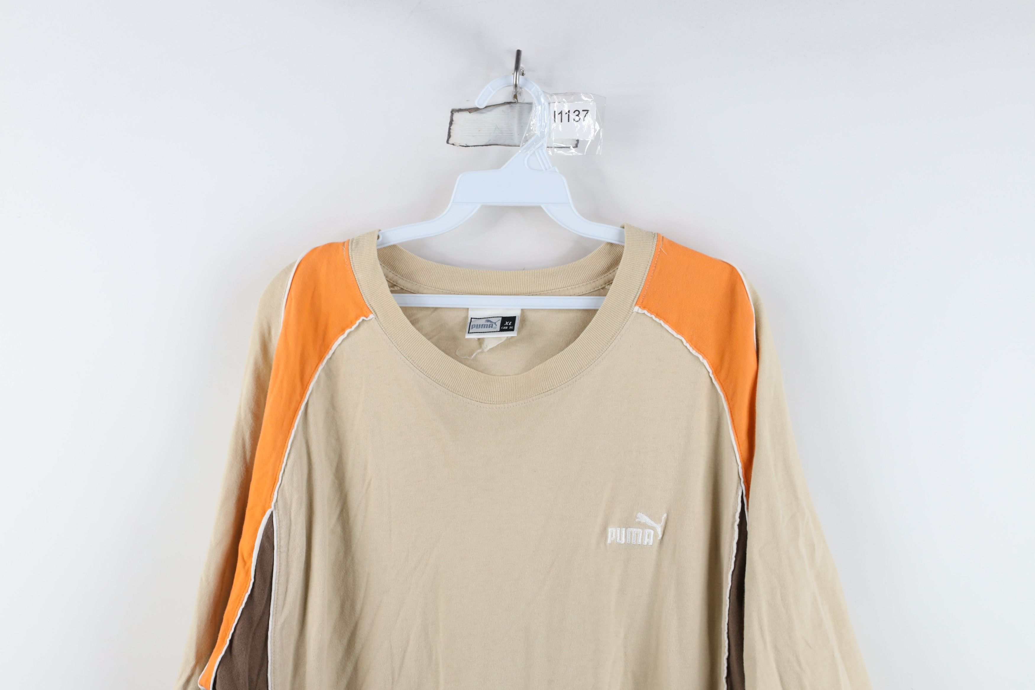 Puma Vintage 90s Y2K Puma Spell Out Baggy Fit T-Shirt Earth Tone Size US XL / EU 56 / 4 - 2 Thumbnail