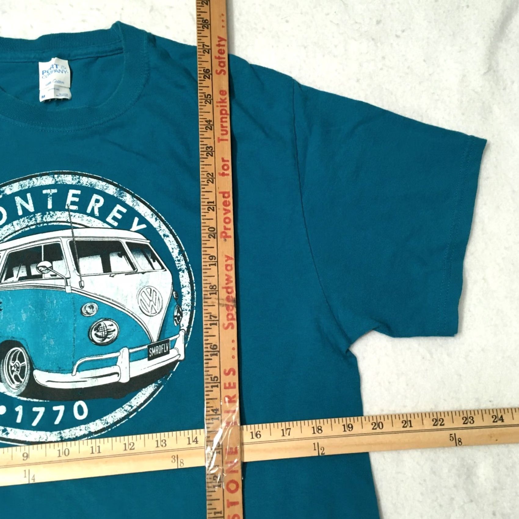 Vintage Nike Shirt Montery Beach CA VW Bus Graphic Tee Mens M Blue Port and Company Crew Neck Shirt Size US M / EU 48-50 / 2 - 4 Thumbnail