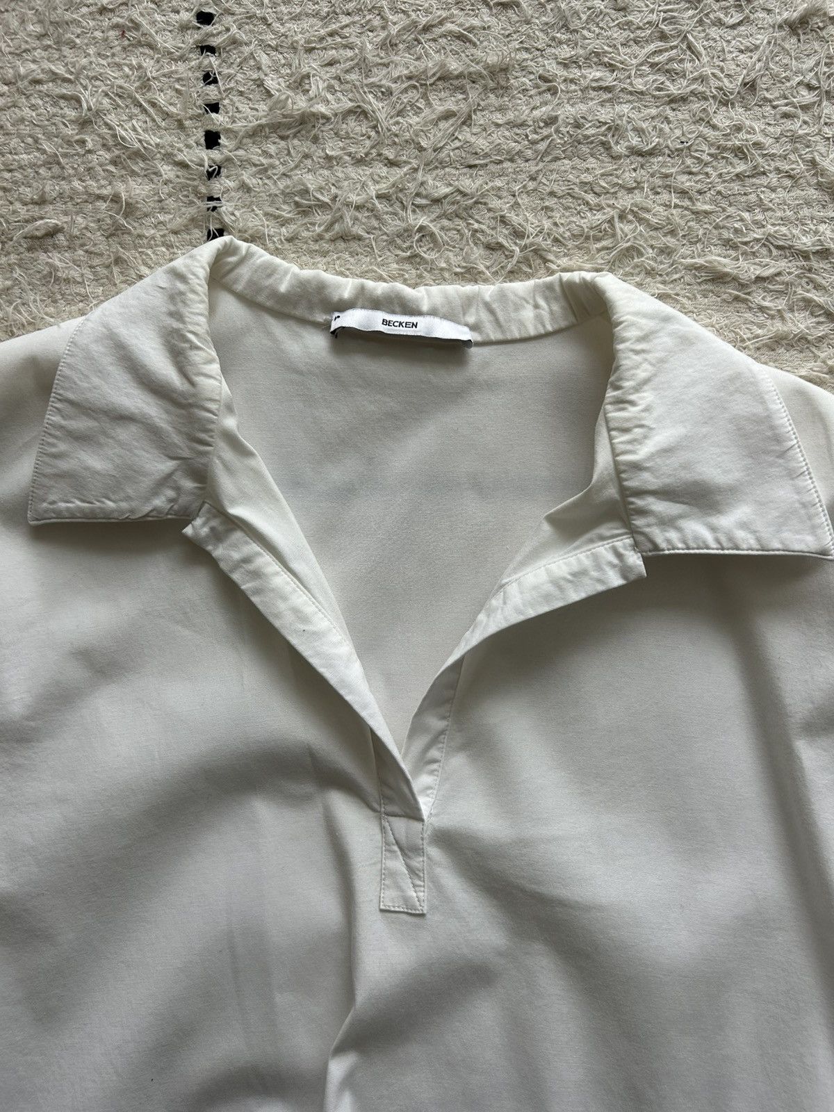 Vintage Becken White Short Sleeve Dress Shirt Size US M / EU 48-50 / 2 - 4 Thumbnail