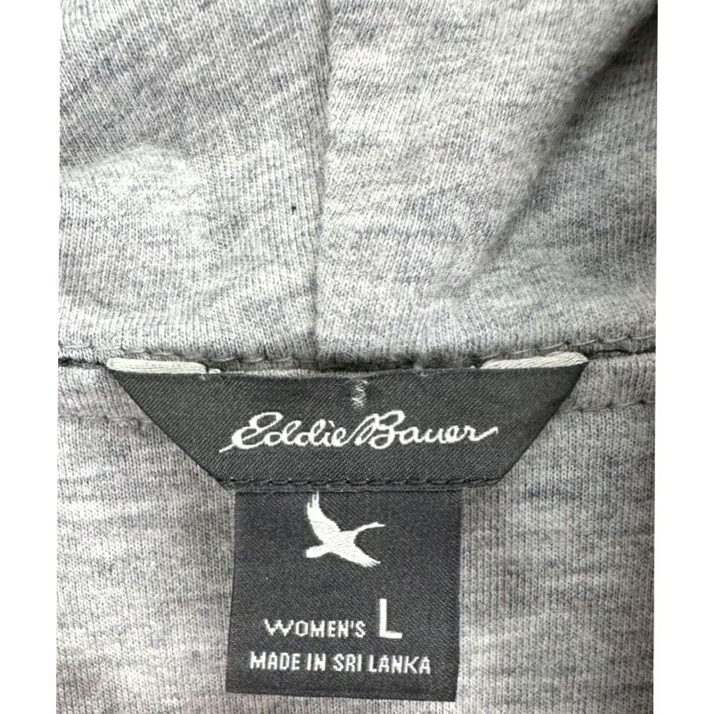 Eddie Bauer Eddie Bauer Button-Up Hoodie Shirt Women Large Gray Checkered Long Sleeve Size L / US 10 / IT 46 - 4 Thumbnail