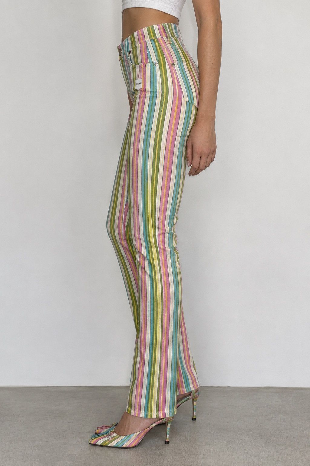 Moschino Moschino Jeans Vintage Striped Carnival Pants Size 31" - 3 Thumbnail