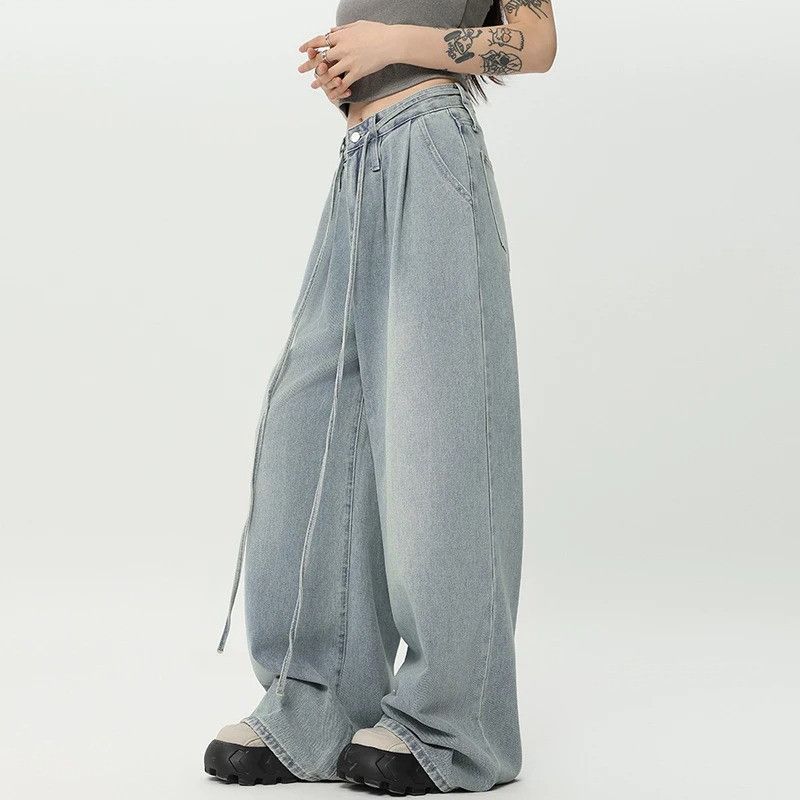 Jean × Vintage Drawstring Casual Denim Size US 32 / EU 48 - 3 Thumbnail