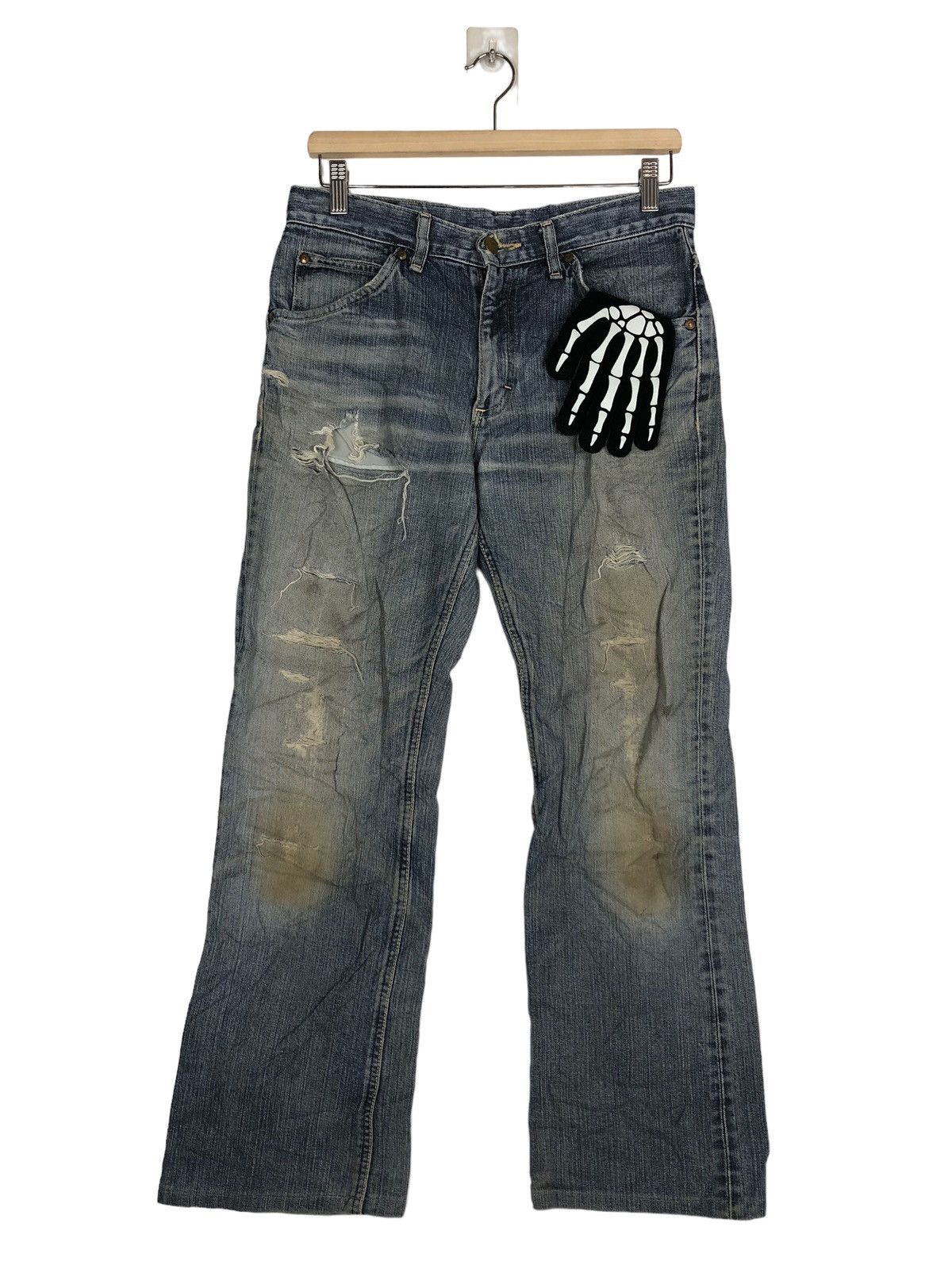 Japanese Brand 🔥90’s VINTAGE DISTRESSED DENIM JEANS LEE RIDERS Size US 30 / EU 46 - 1 Thumbnail