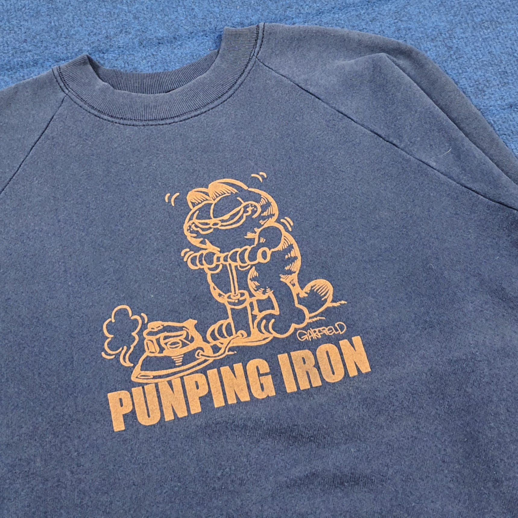 Fruit Of The Loom Vintage 90s Cartoon Garfield Punping Iron Sweatshirt C290N14 Size S / US 4 / IT 40 - 2 Thumbnail