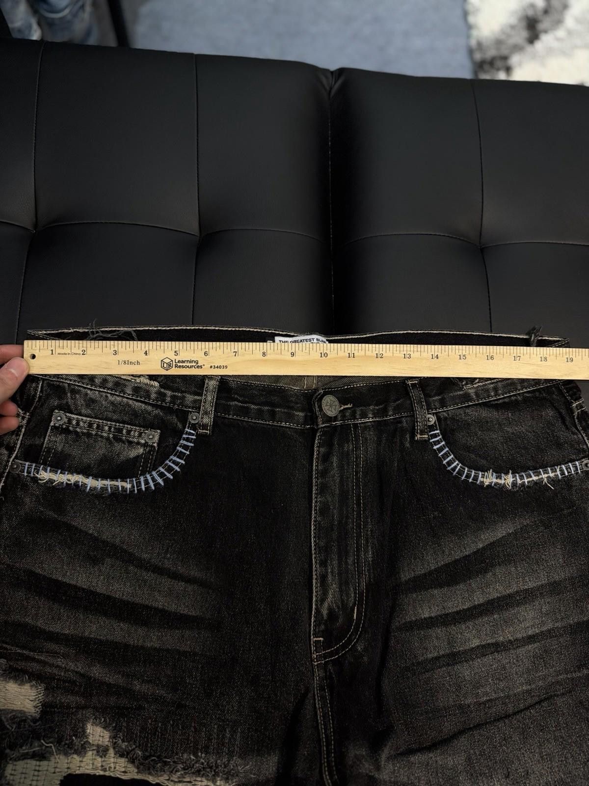 Vale Valley Baggy Denim Black Jeans Size 38 (NEW) Authentic Pants Size US 38 / EU 54 - 9 Thumbnail
