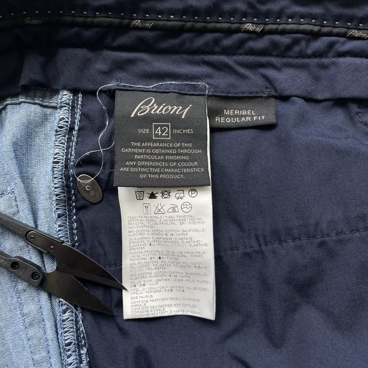 Brioni Brioni Meribel Trousers Regular Fit Denim Jeans Blue Size US 38 / EU 54 - 10 Thumbnail