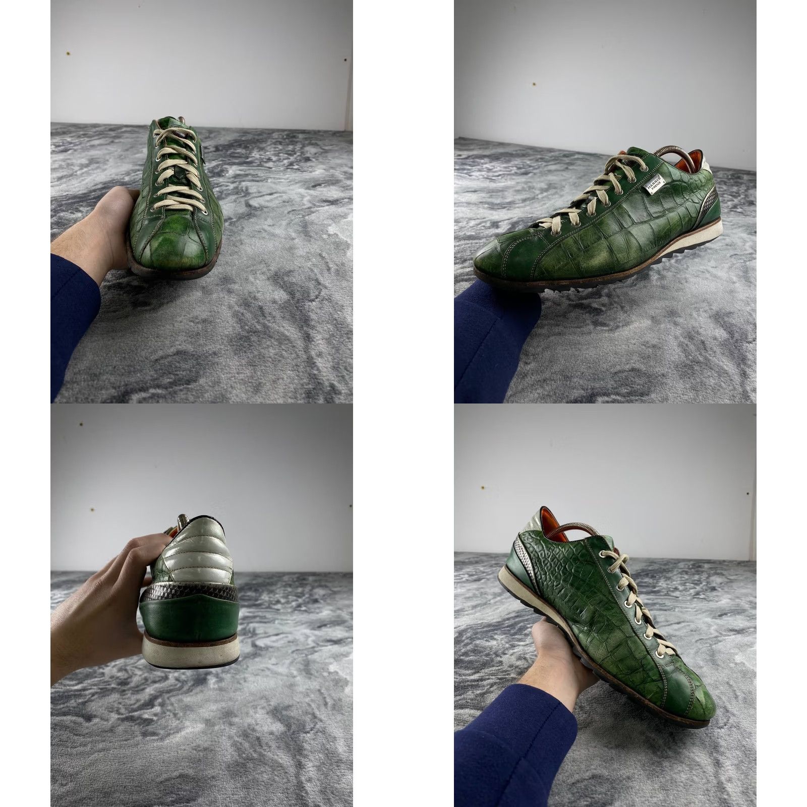 Vintage Harris Leather Trainers Men Size 11 Green Leather Sneaker Shoes Size US 11 / EU 44 - 9 Thumbnail