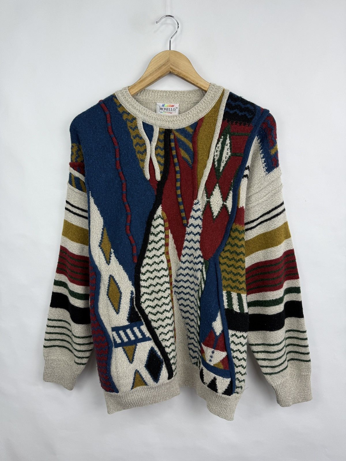 Coogi 🇮🇹 Vintage 90s Monello Sweater Made in Italy Coogi Style Rare Size US L / EU 52-54 / 3 - 3 Thumbnail
